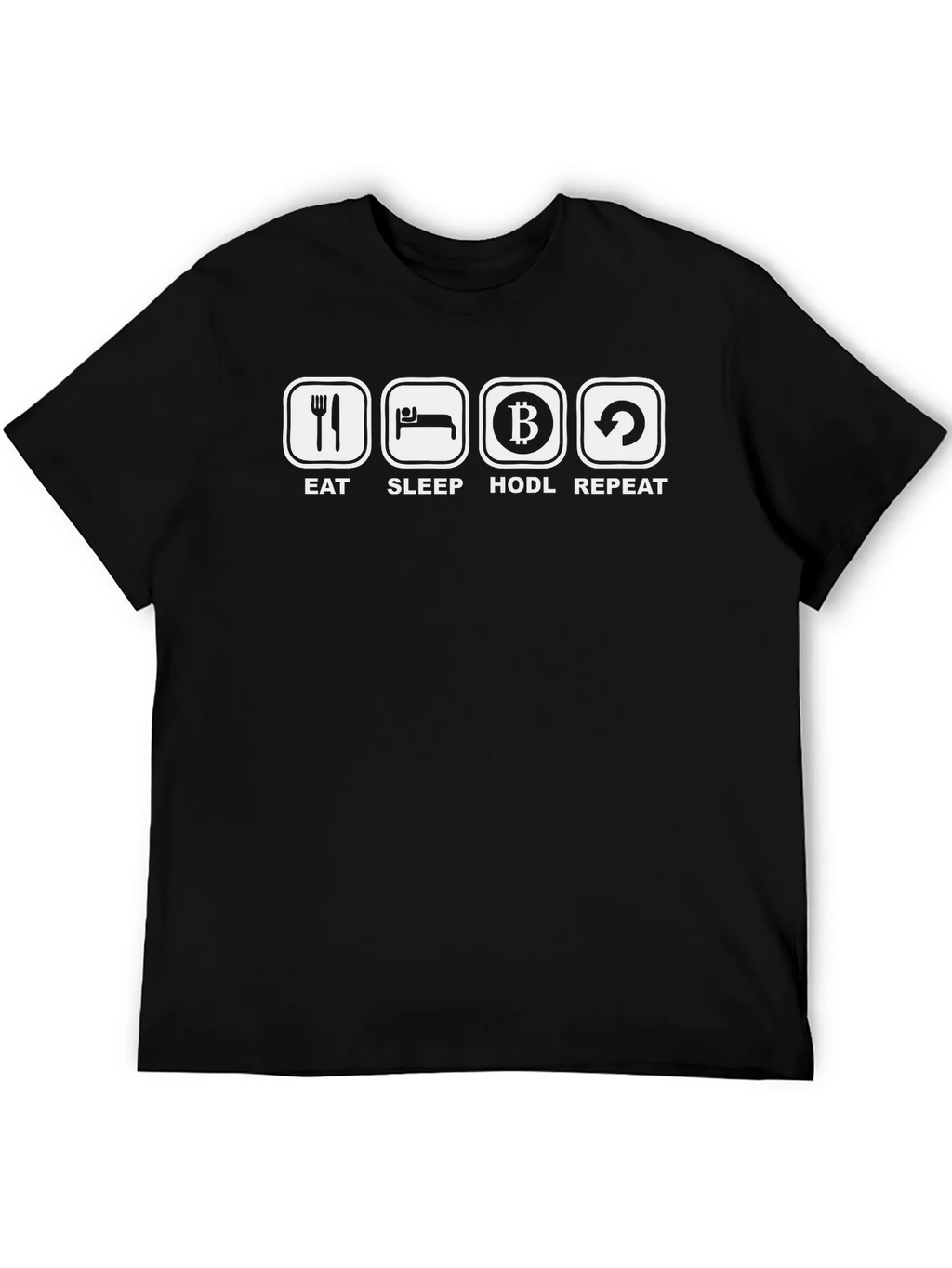 Eat Sleep HODL Repeat Black T-Shirt