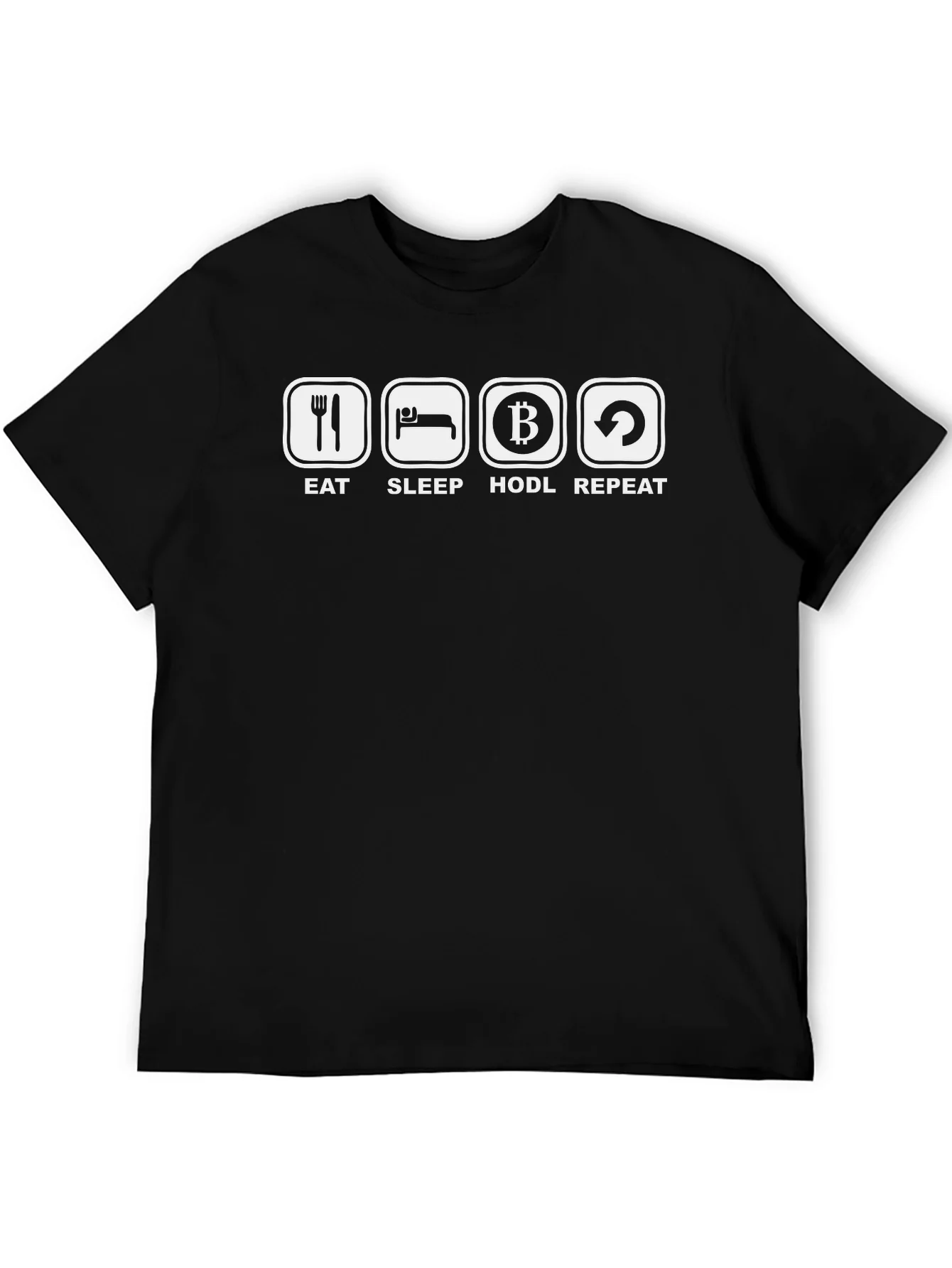 Eat Sleep HODL Repeat Black T-Shirt
