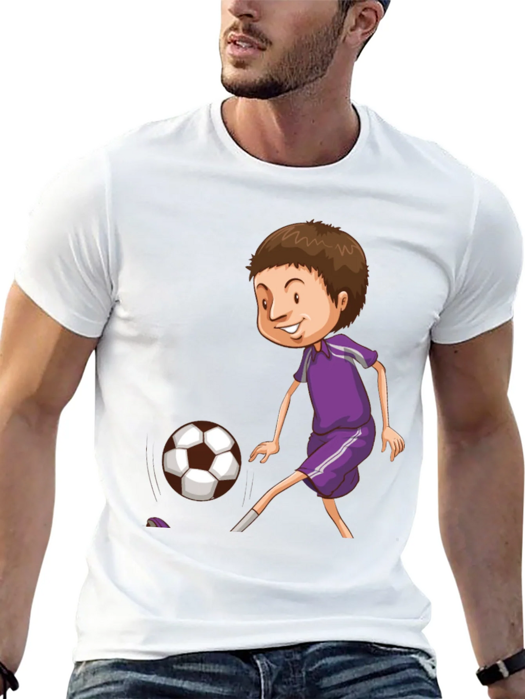 Soccer Player Graphic T-Shirt