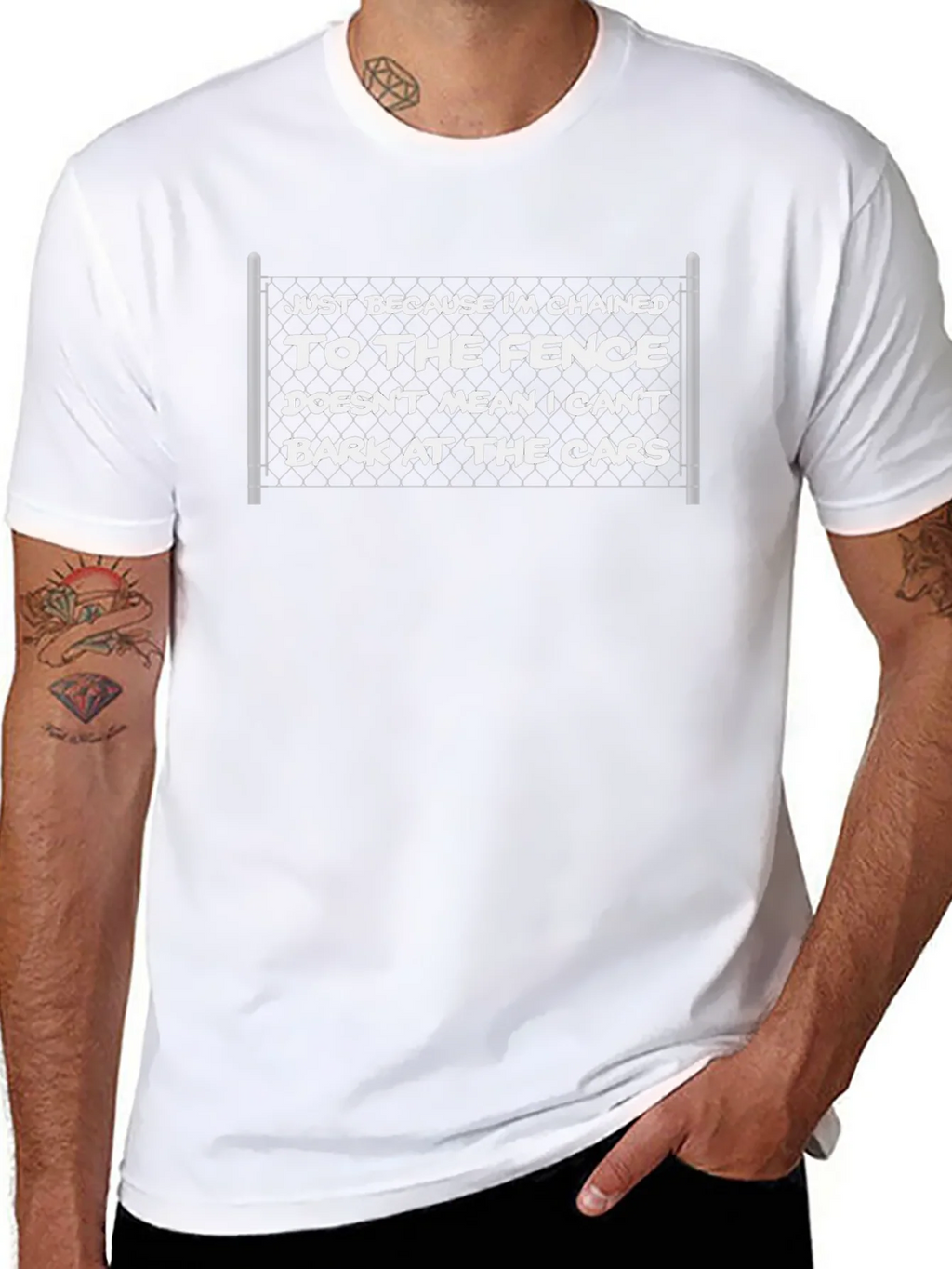 Chained to the Fence Funny T-Shirt