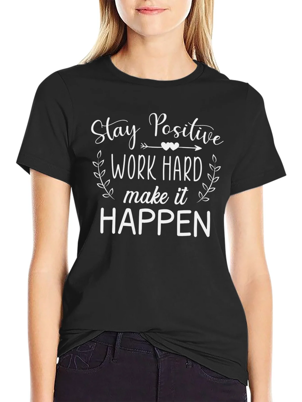 Stay Positive Motivational Graphic T-Shirt