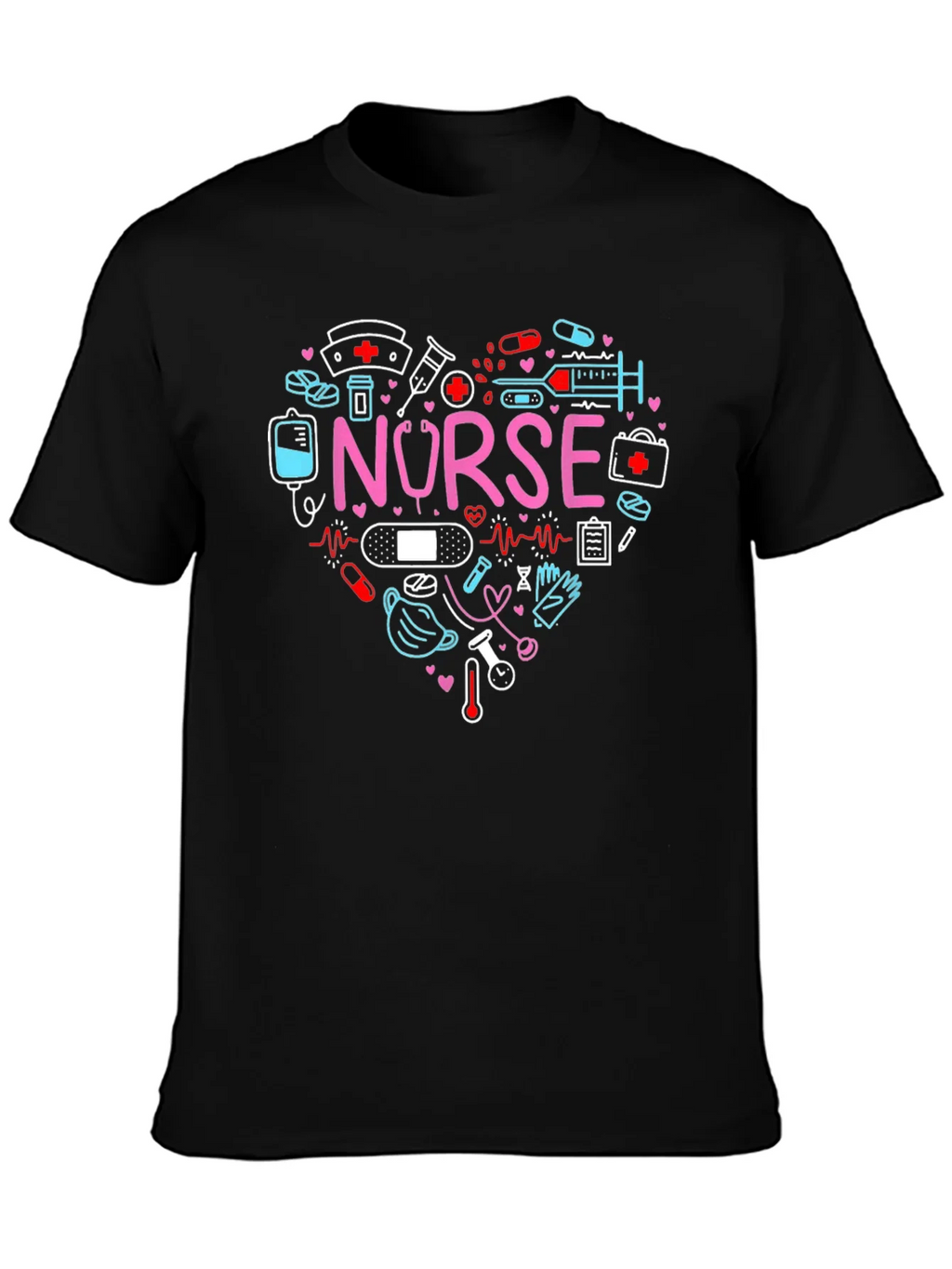Nurse Love Heart Graphic T-Shirt