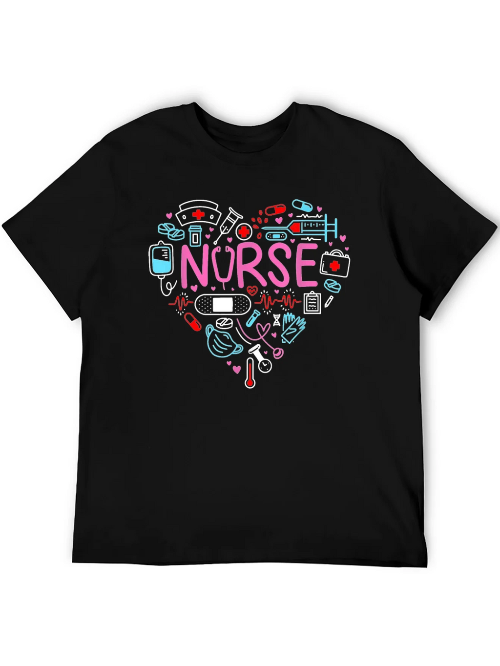 Nurse Love Heart Graphic T-Shirt