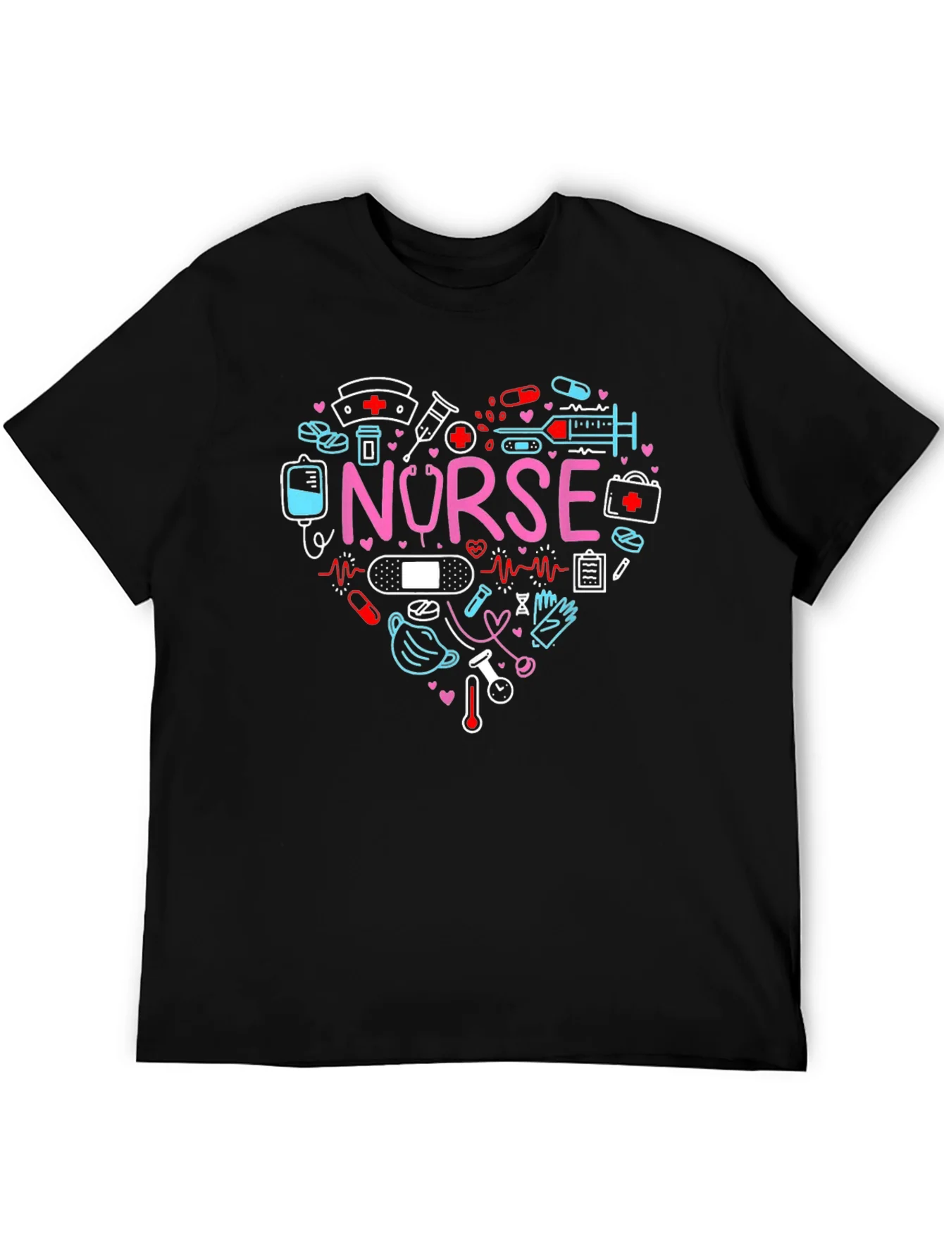 Nurse Love Heart Graphic T-Shirt