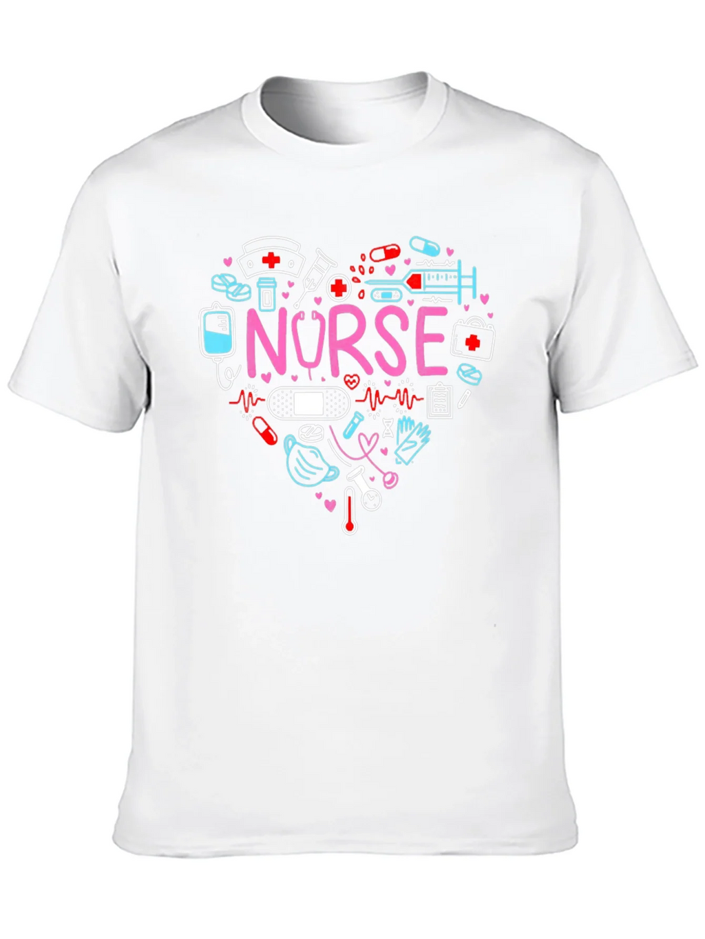 Nurse Love Heart Graphic T-Shirt
