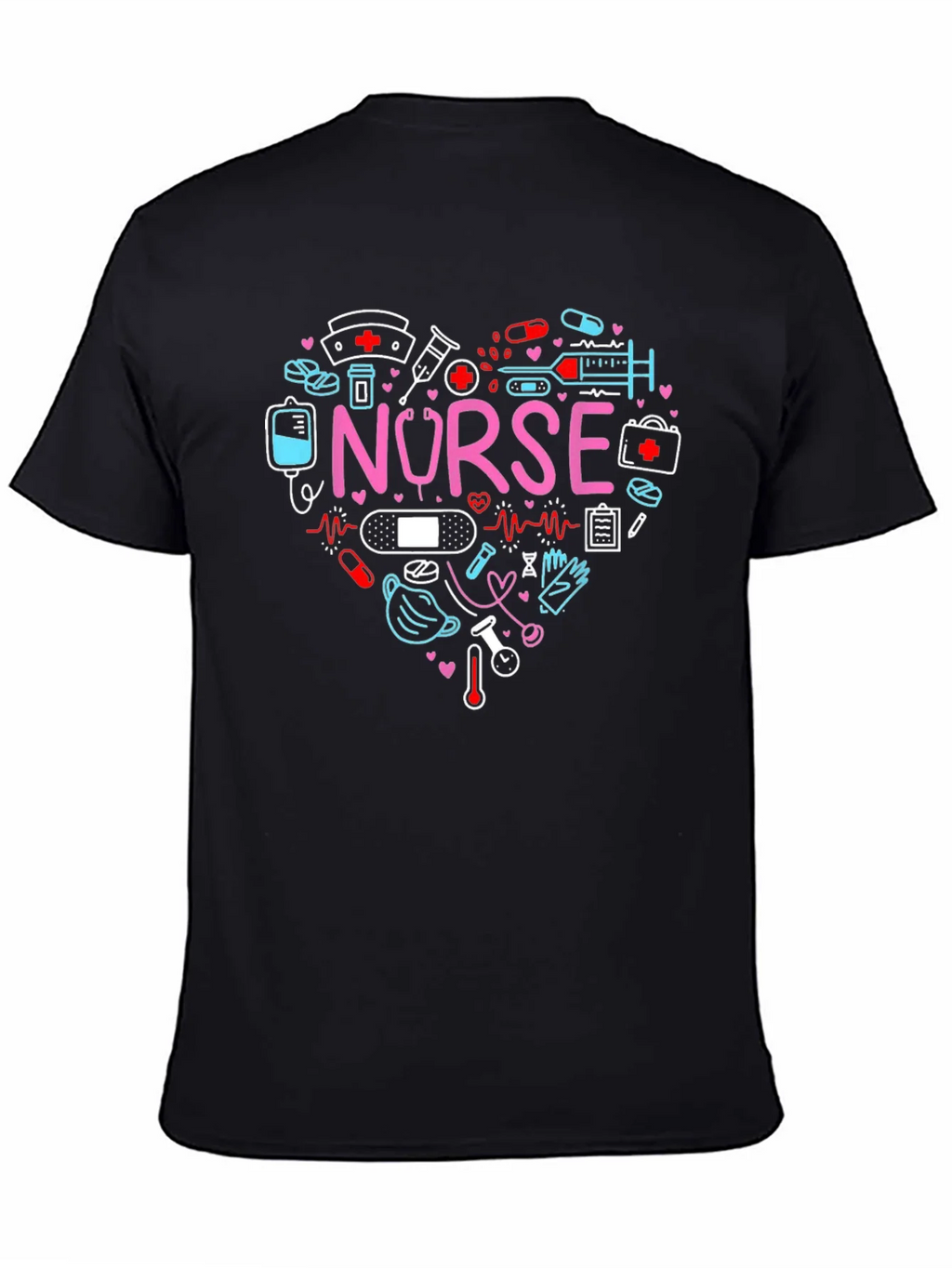 Nurse Love Heart Graphic T-Shirt