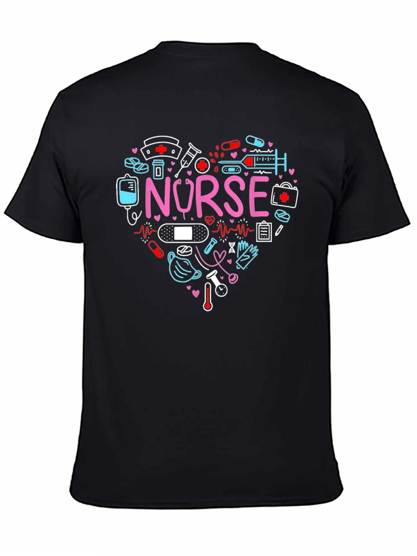 Nurse Love Heart Graphic T-Shirt