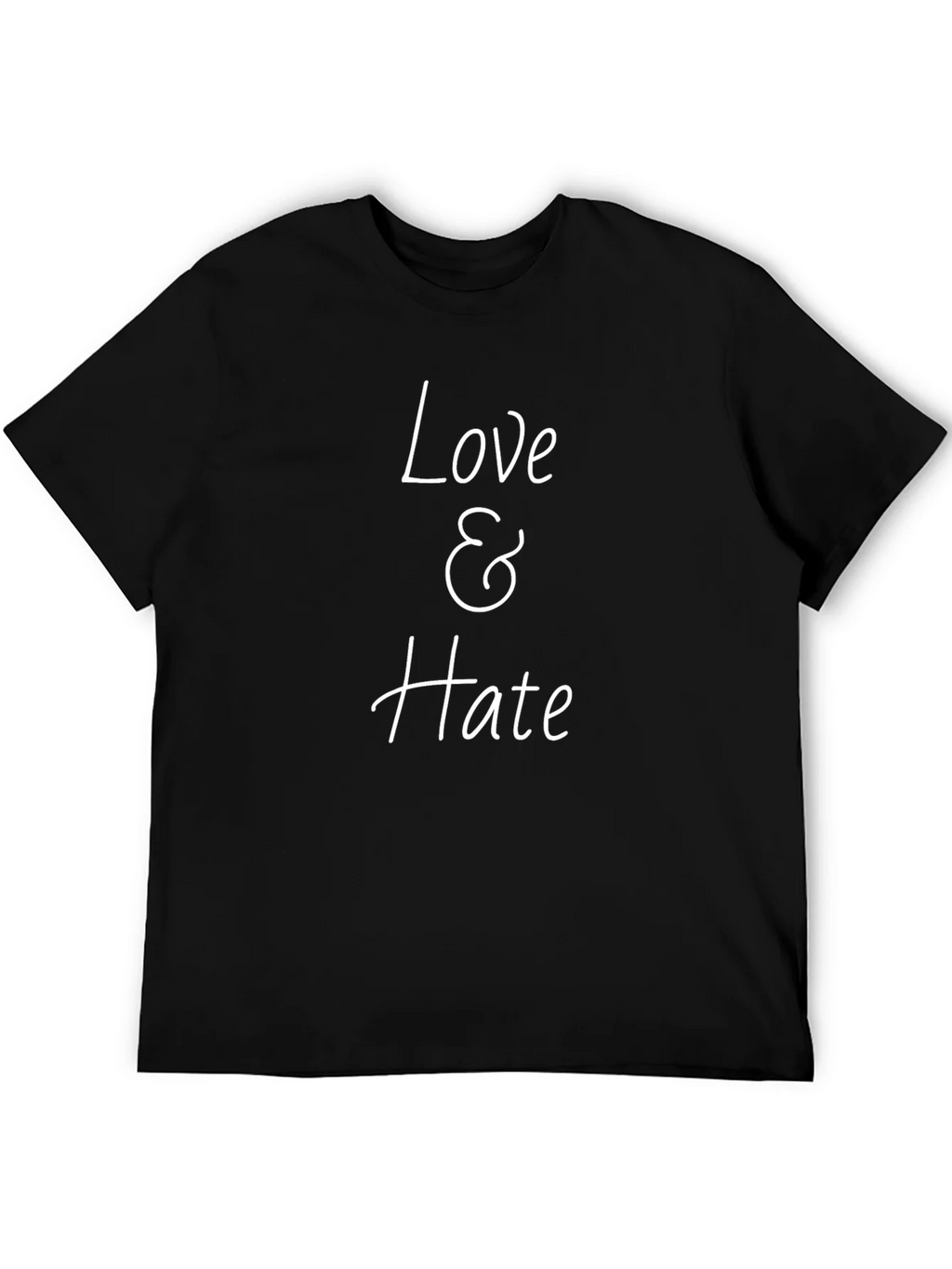 Love & Hate Graphic Print T-Shirt - Casual Wear
