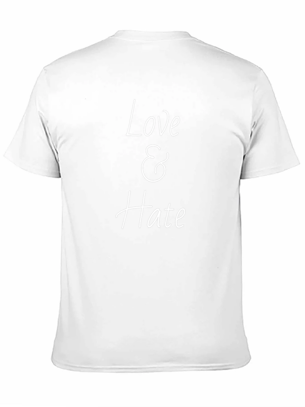 Love & Hate Graphic Print T-Shirt - Casual Wear
