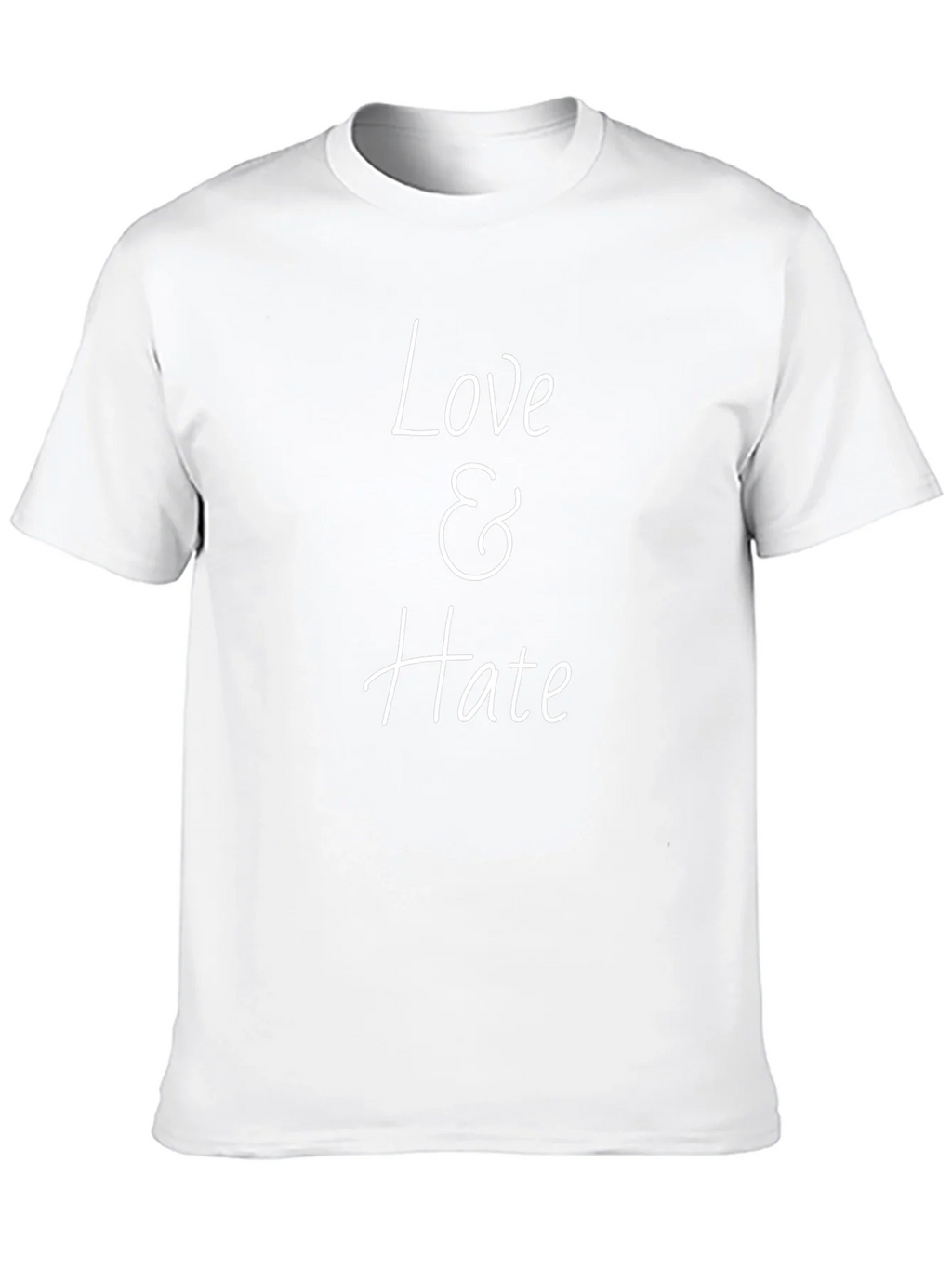 Love & Hate Graphic Print T-Shirt - Casual Wear