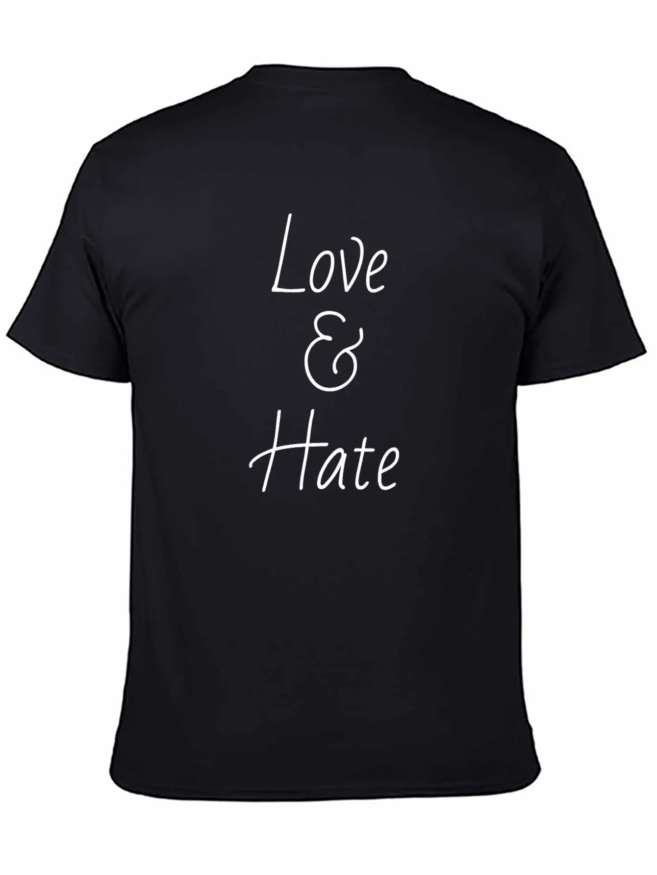 Love & Hate Graphic Print T-Shirt - Casual Wear