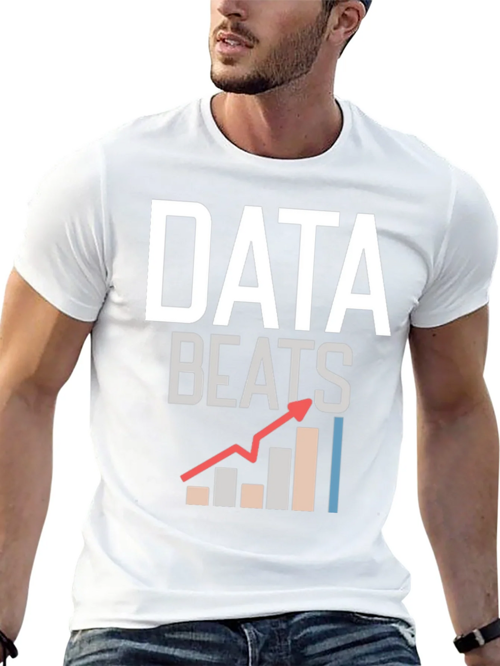 Data Beats Graphic T-Shirt - Black Cotton Tee