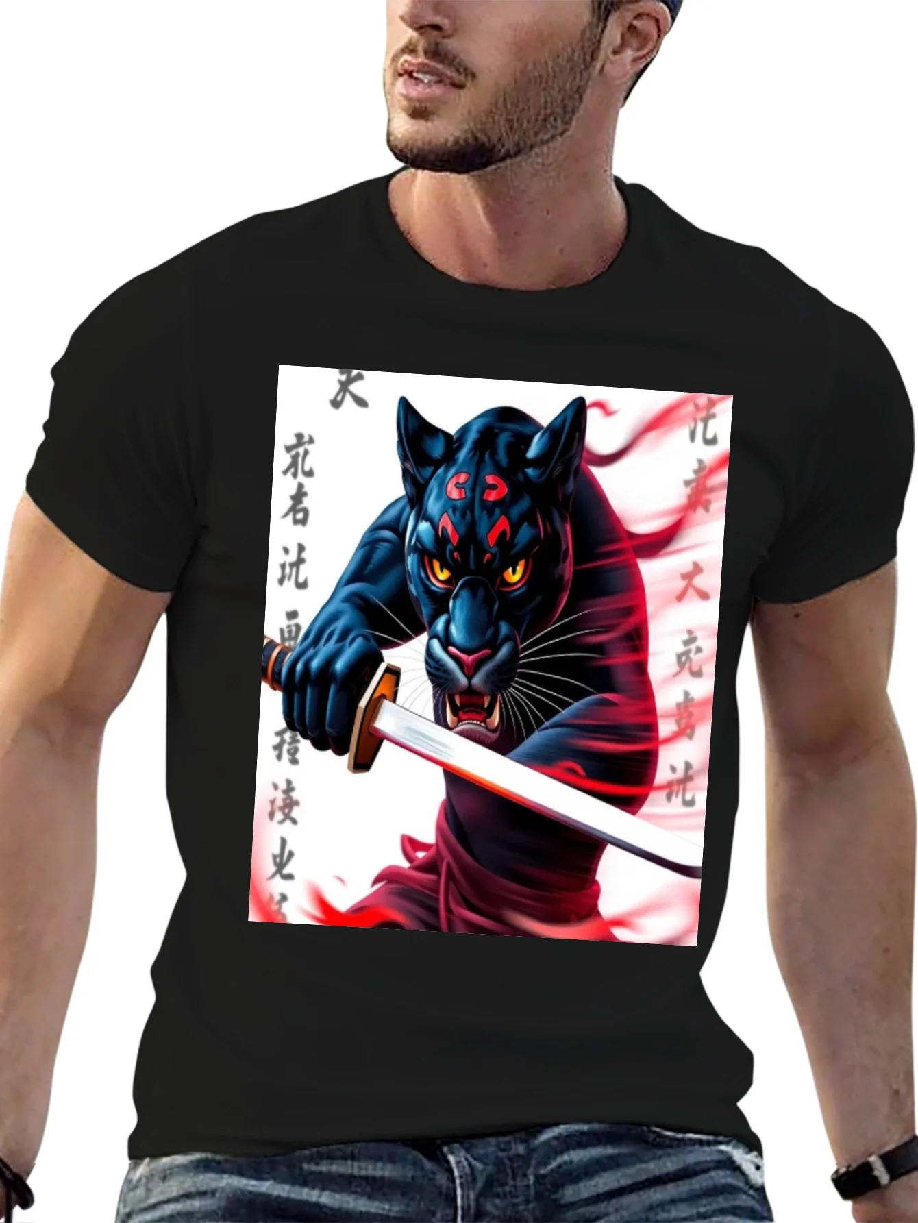 Black Panther Samurai T-Shirt