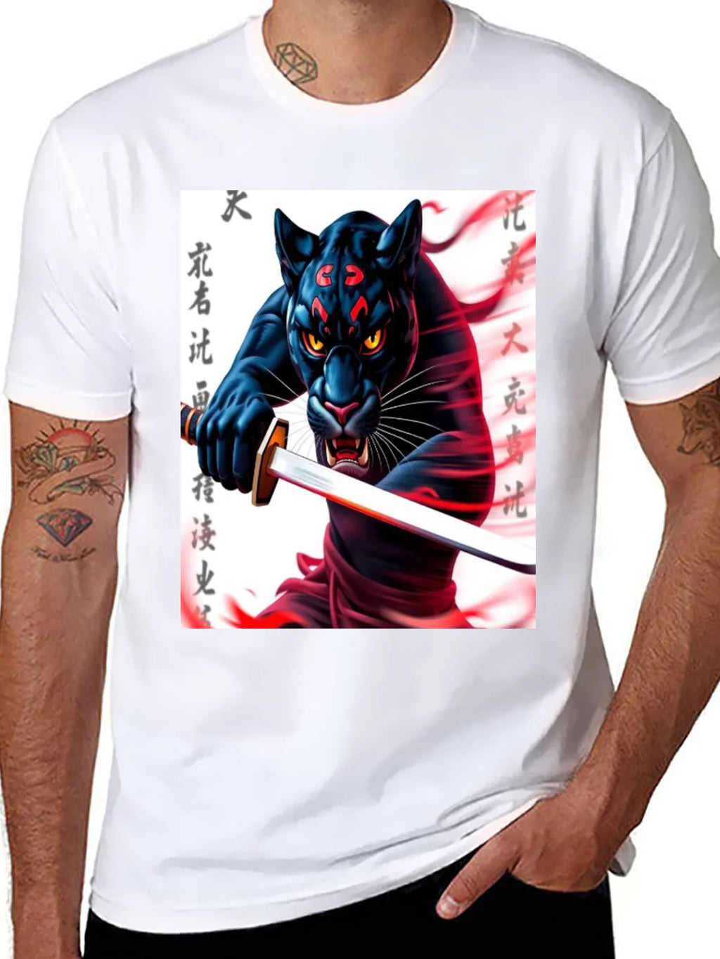 Black Panther Samurai T-Shirt