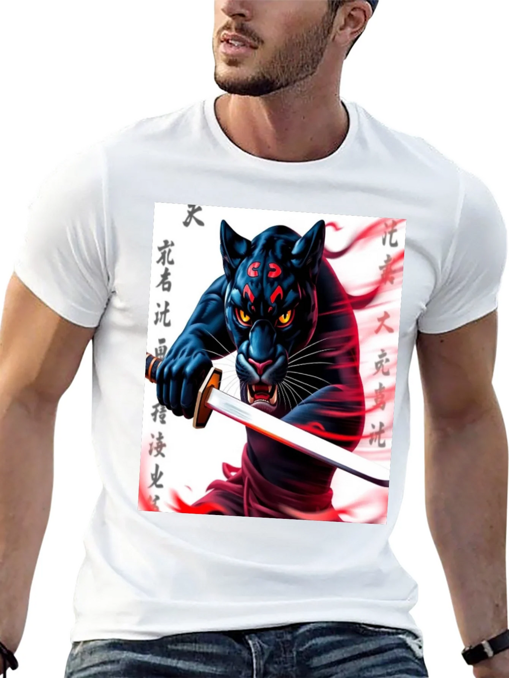Black Panther Samurai T-Shirt