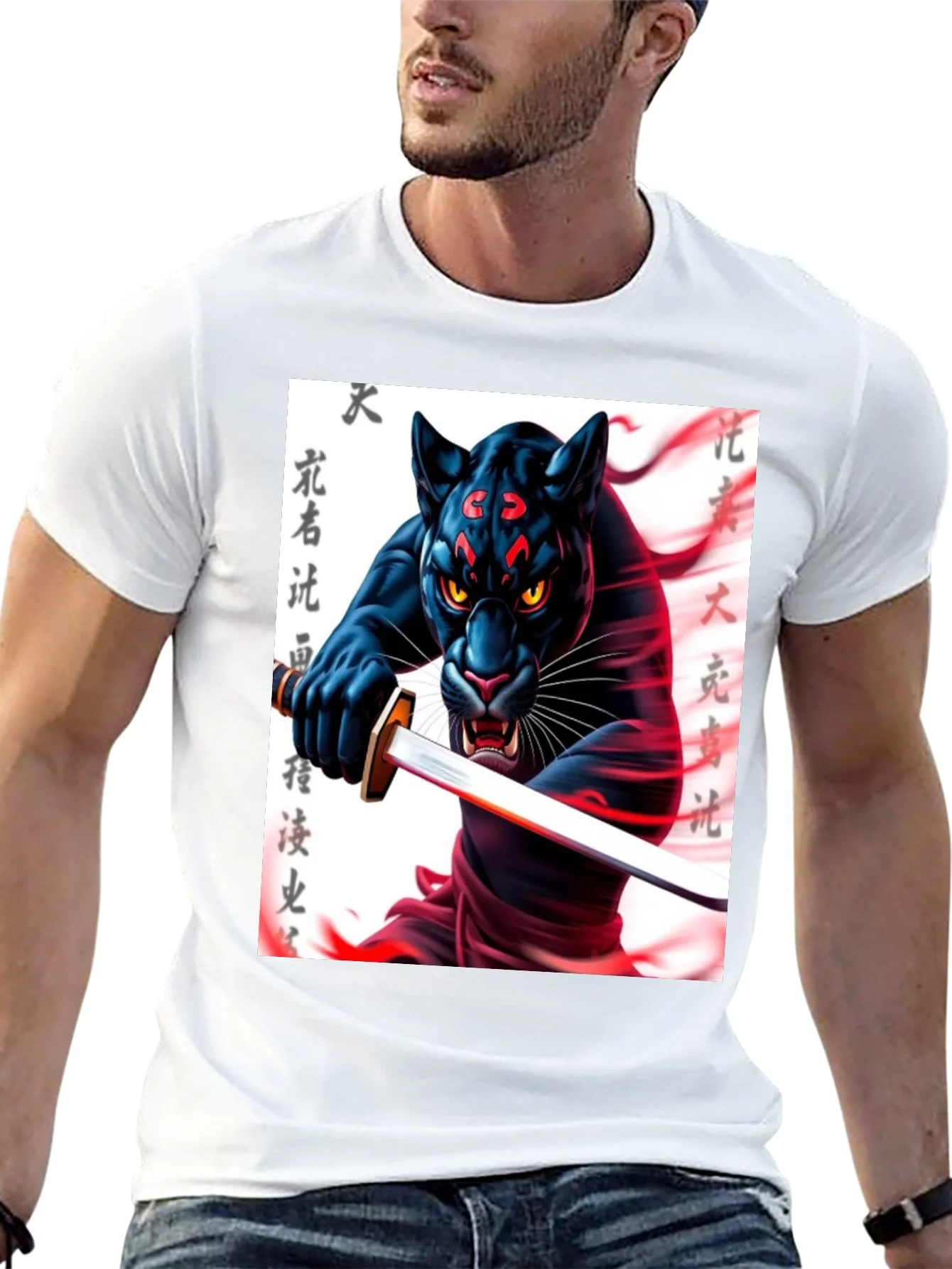 Black Panther Samurai T-Shirt