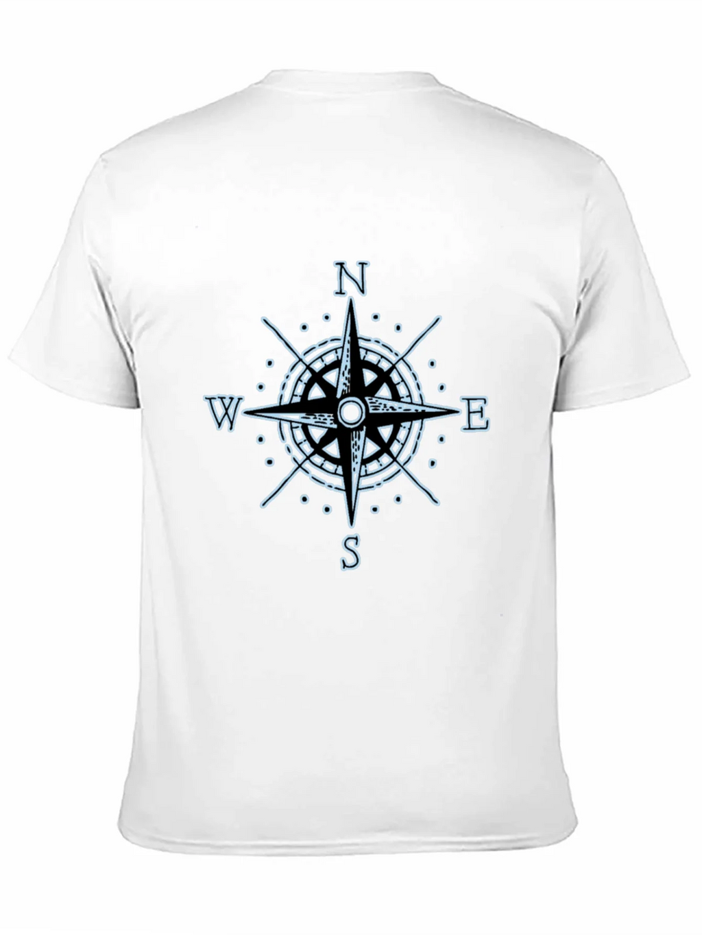 Compass Rose Graphic Tee - Black Cotton