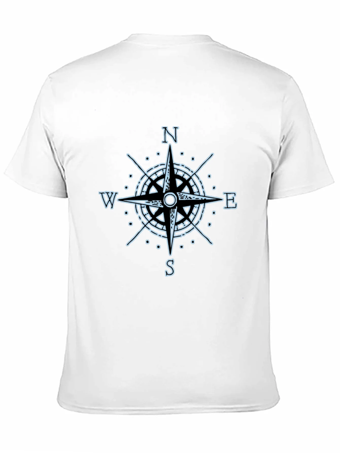 Compass Rose Graphic Tee - Black Cotton