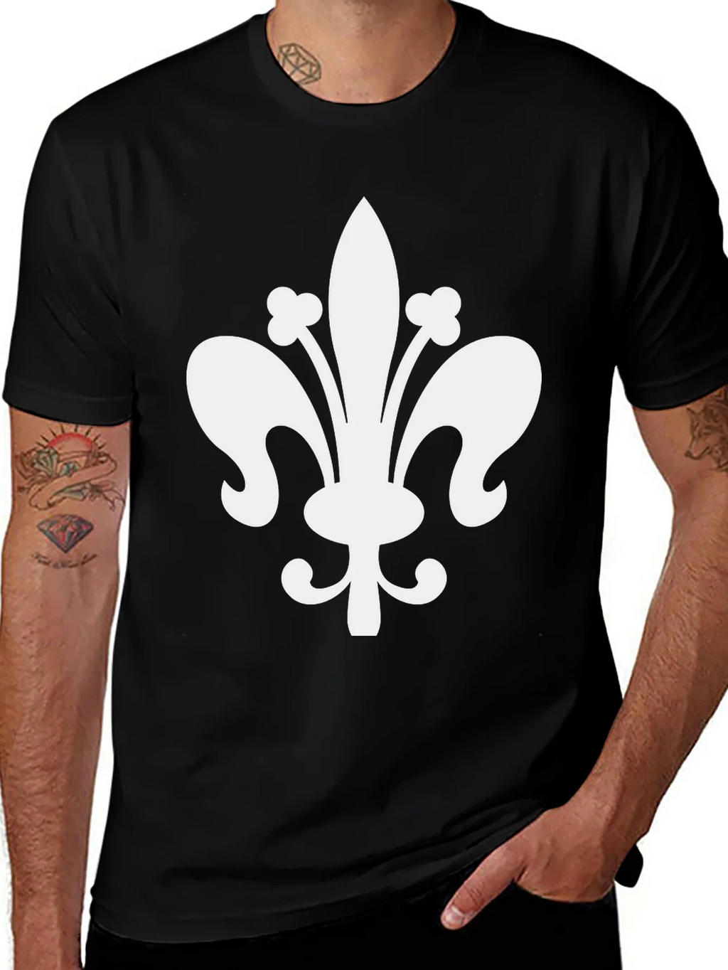 Fleur-de-lis Graphic Tee - Black