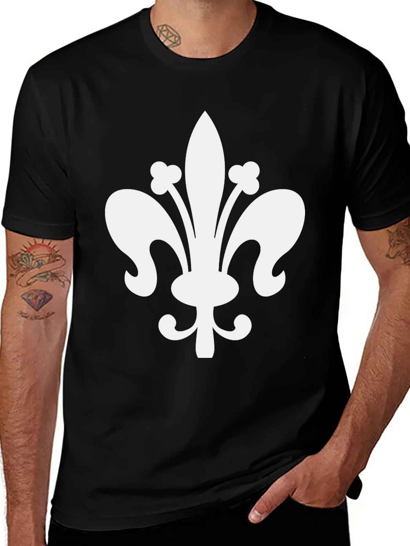 Fleur-de-lis Graphic Tee - Black
