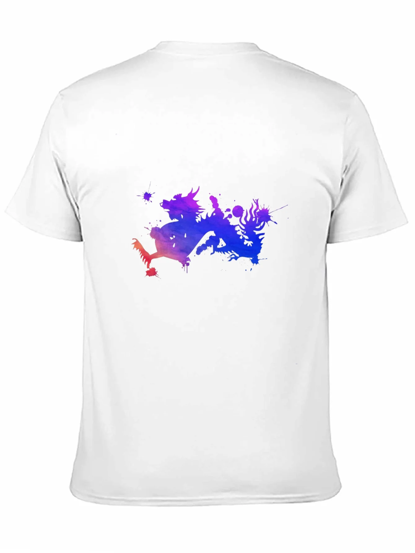 Dragon Watercolor Graphic Tee - Mens Black T-Shirt