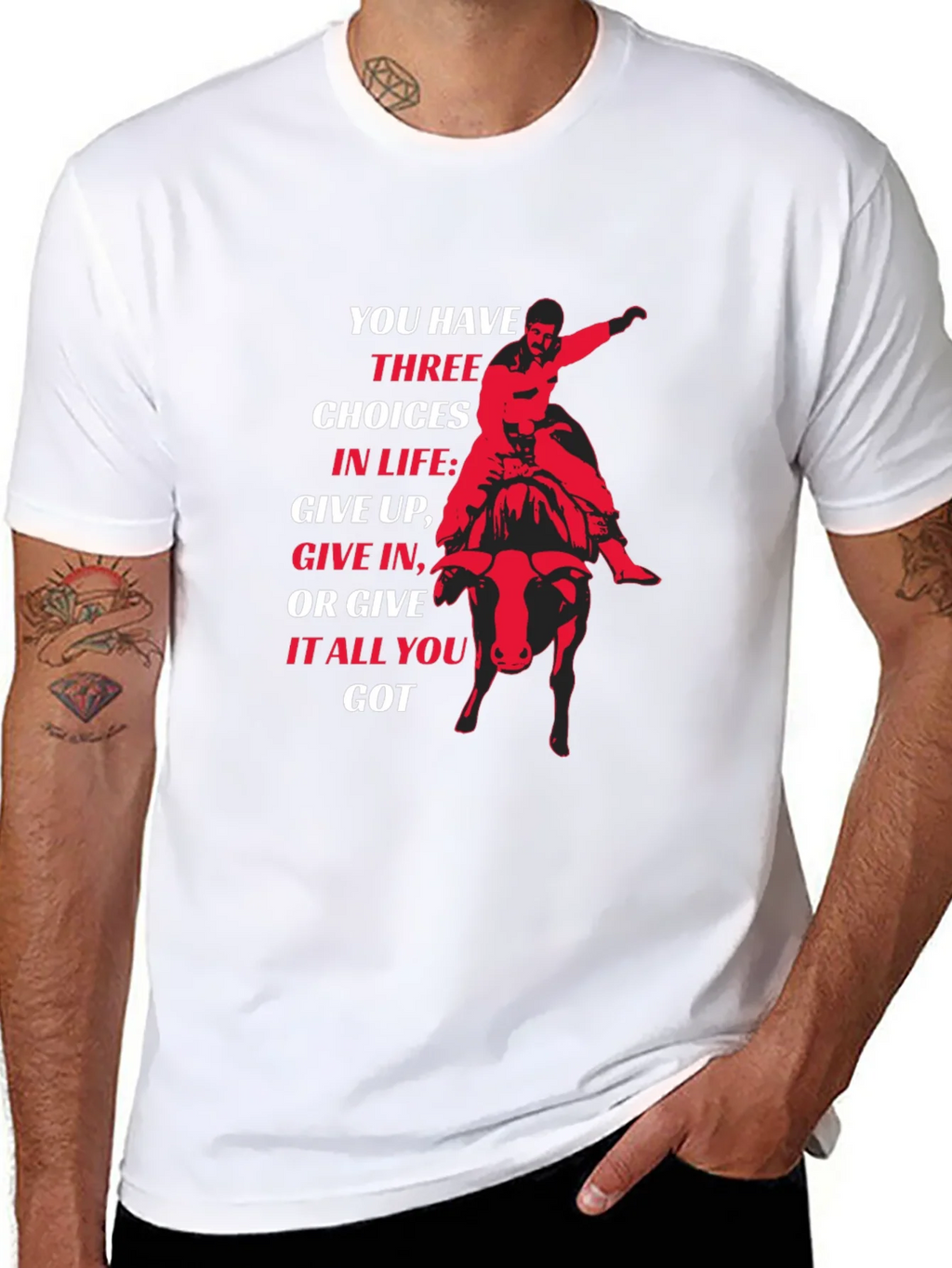 Motivational Bull Rider T-Shirt
