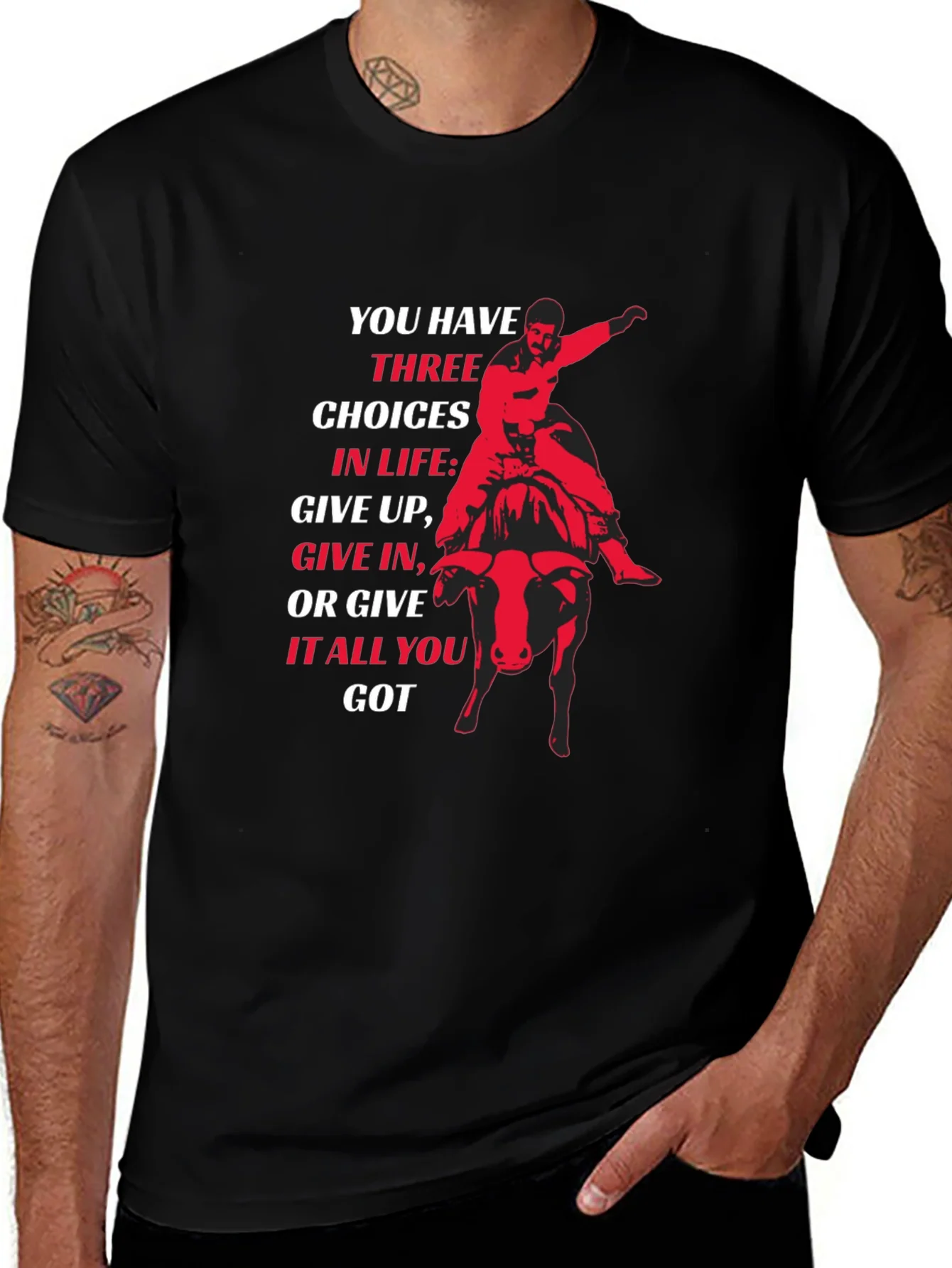 Motivational Bull Rider T-Shirt