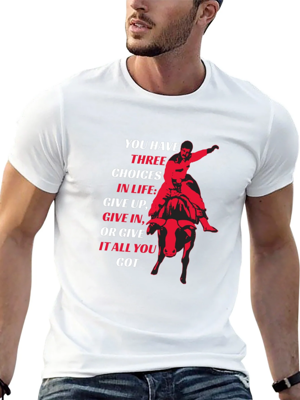 Motivational Bull Rider T-Shirt