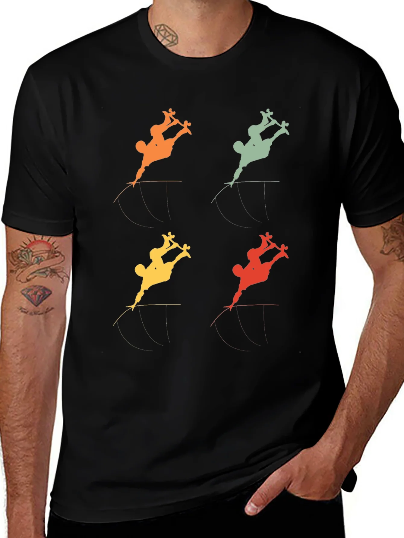 Retro Skateboarder Tee - Vintage Style Graphic T-Shirt