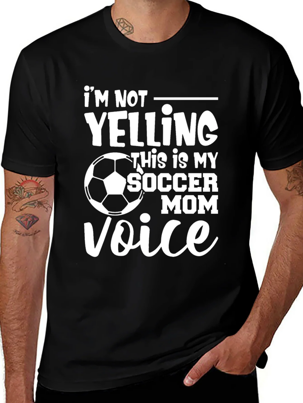 Soccer Mom Voice T-Shirt: Im Not Yelling Funny Tee
