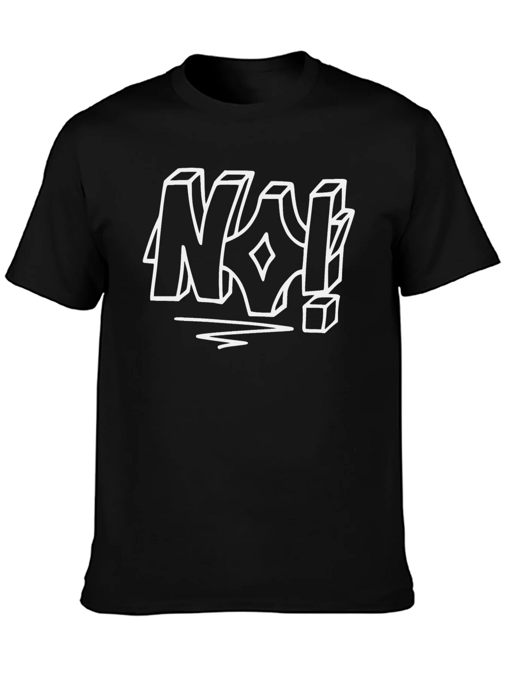 Edgy Graphic Tee - No! Design