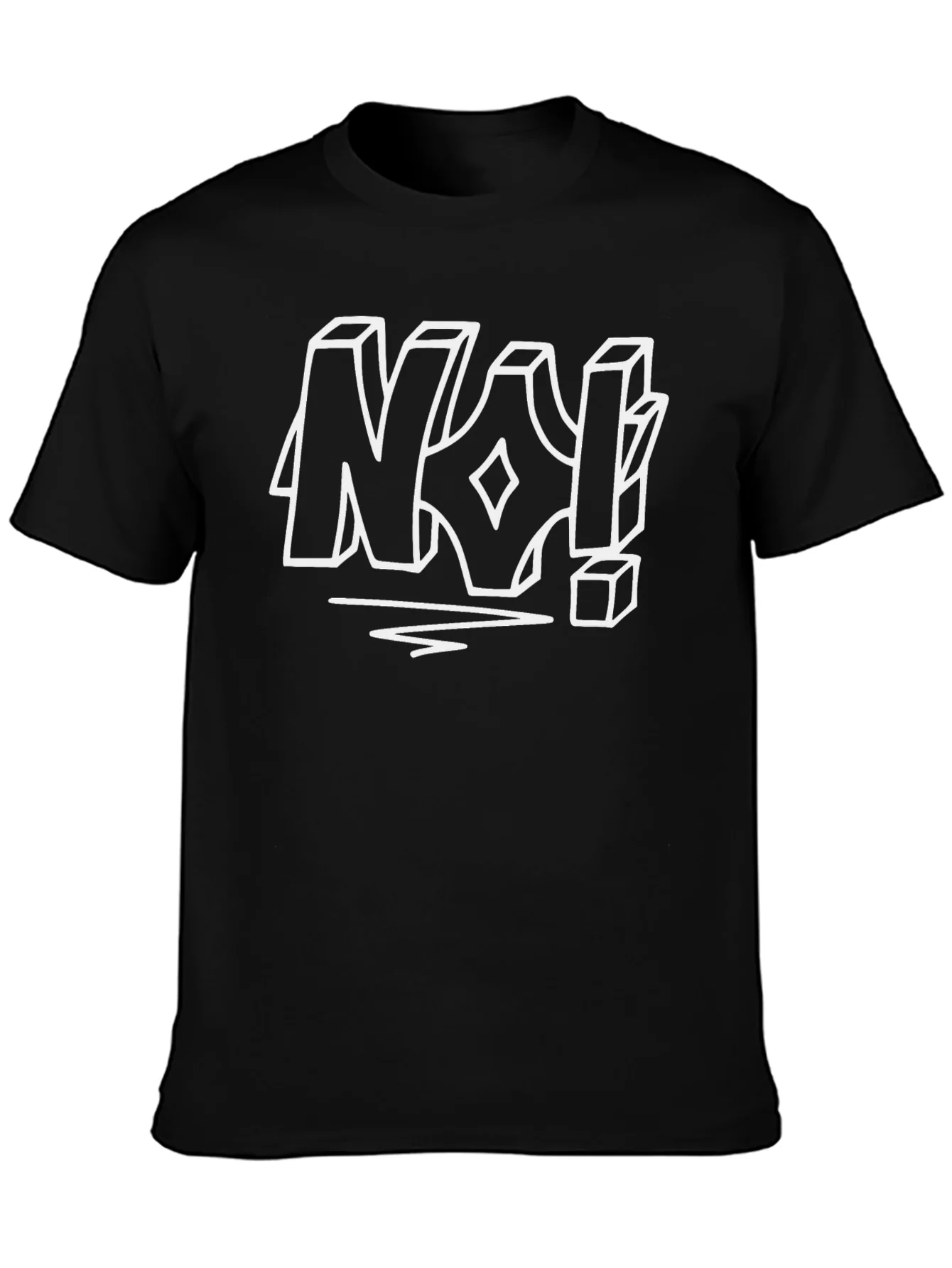 Edgy Graphic Tee - No! Design