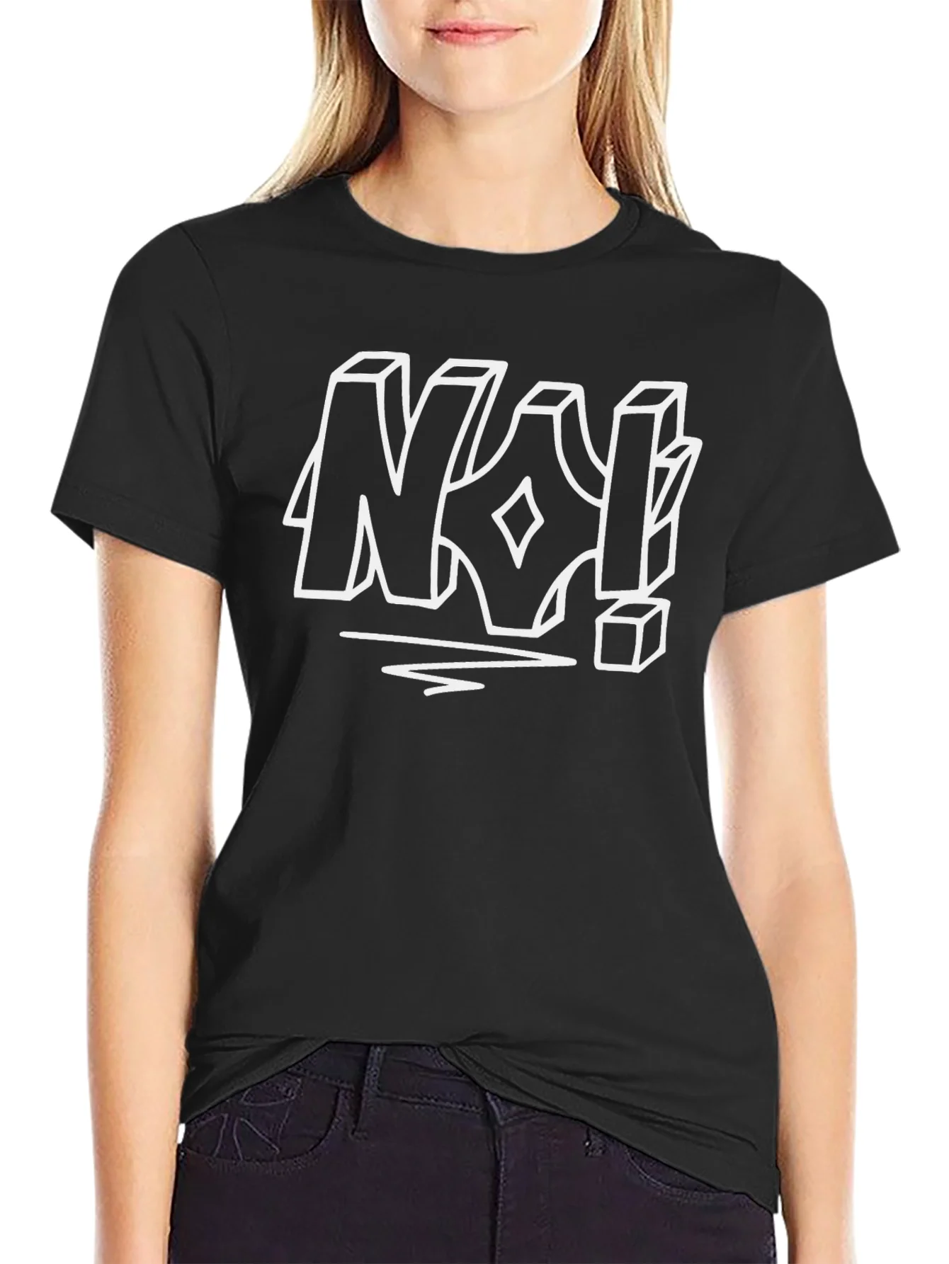 Edgy Graphic Tee - No! Design