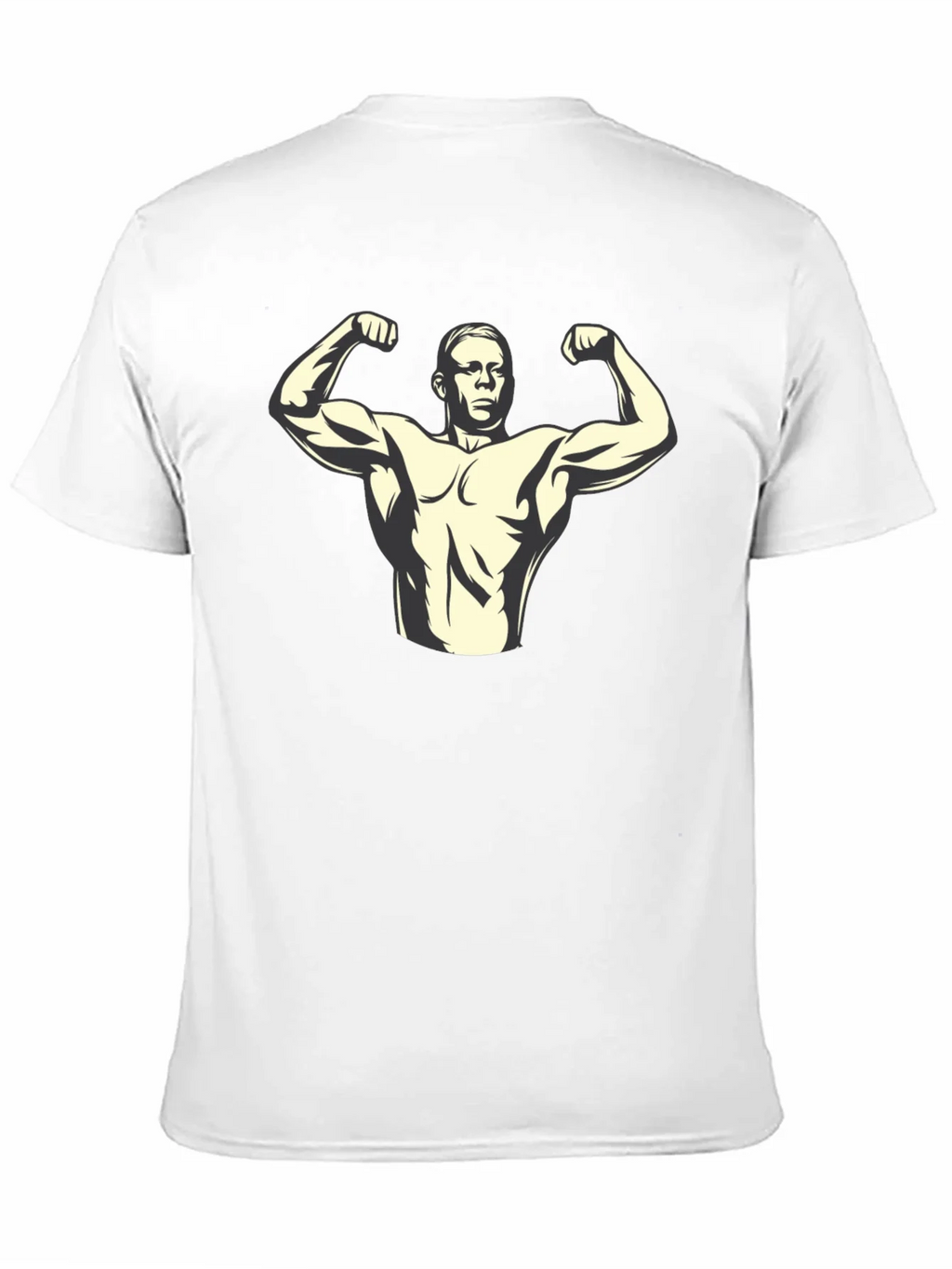 Muscle Man Graphic Tee - Black Cotton T-Shirt