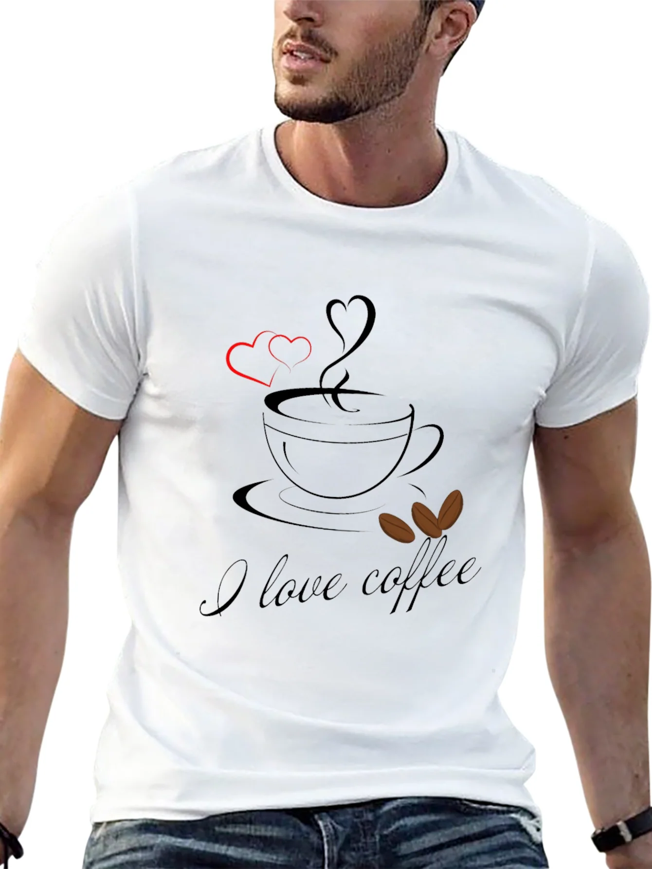I Love Coffee Graphic Tee - Stylish & Comfortable!