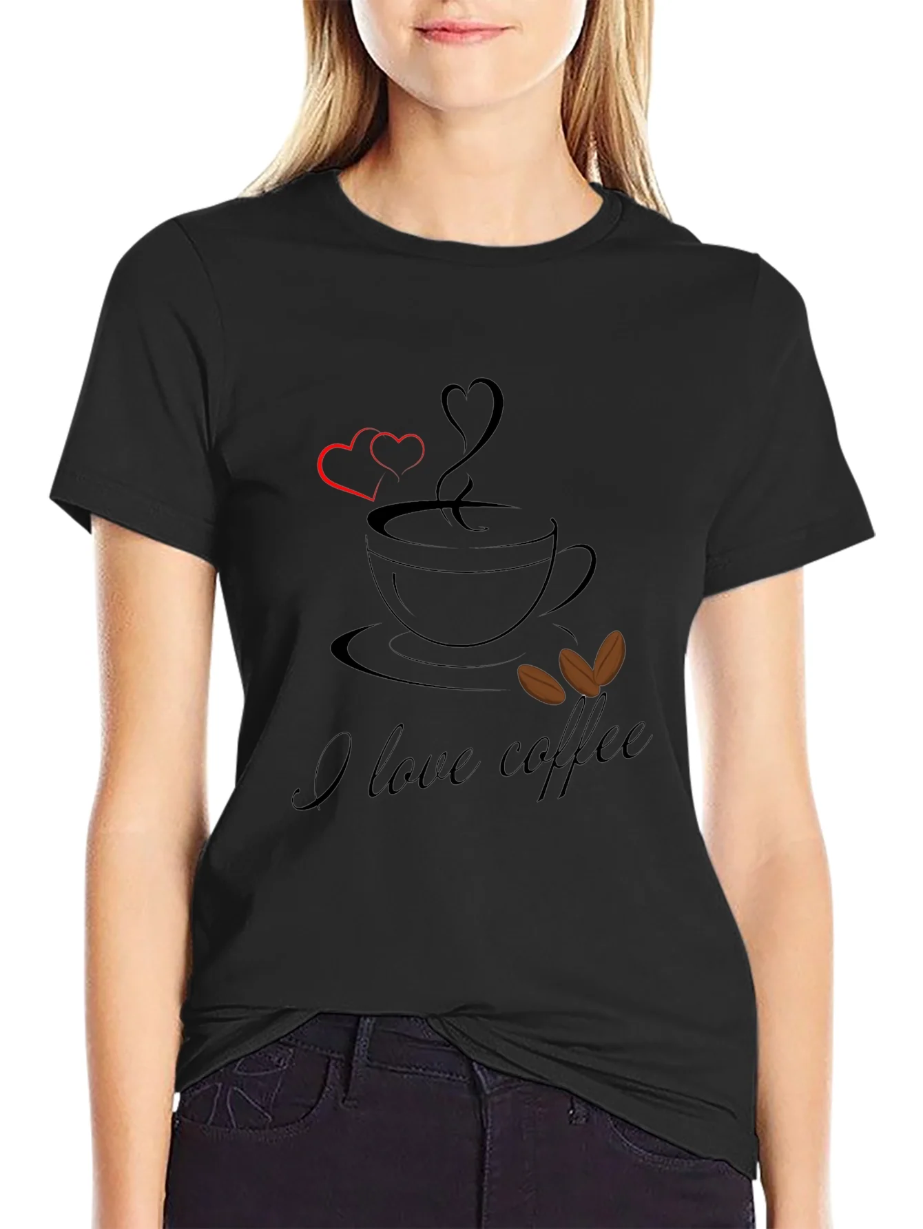 I Love Coffee Graphic Tee - Stylish & Comfortable!