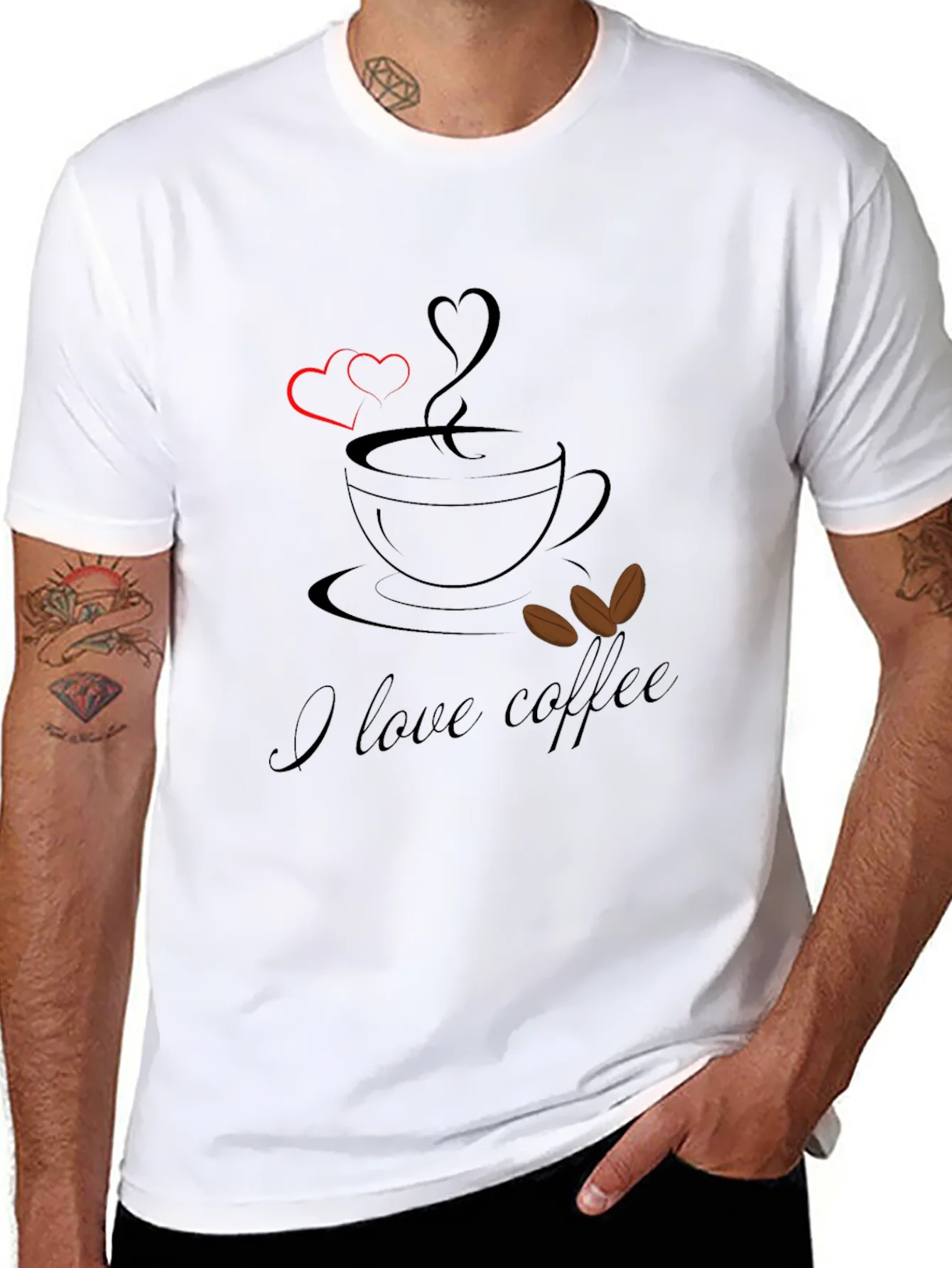 I Love Coffee Graphic Tee - Stylish & Comfortable!