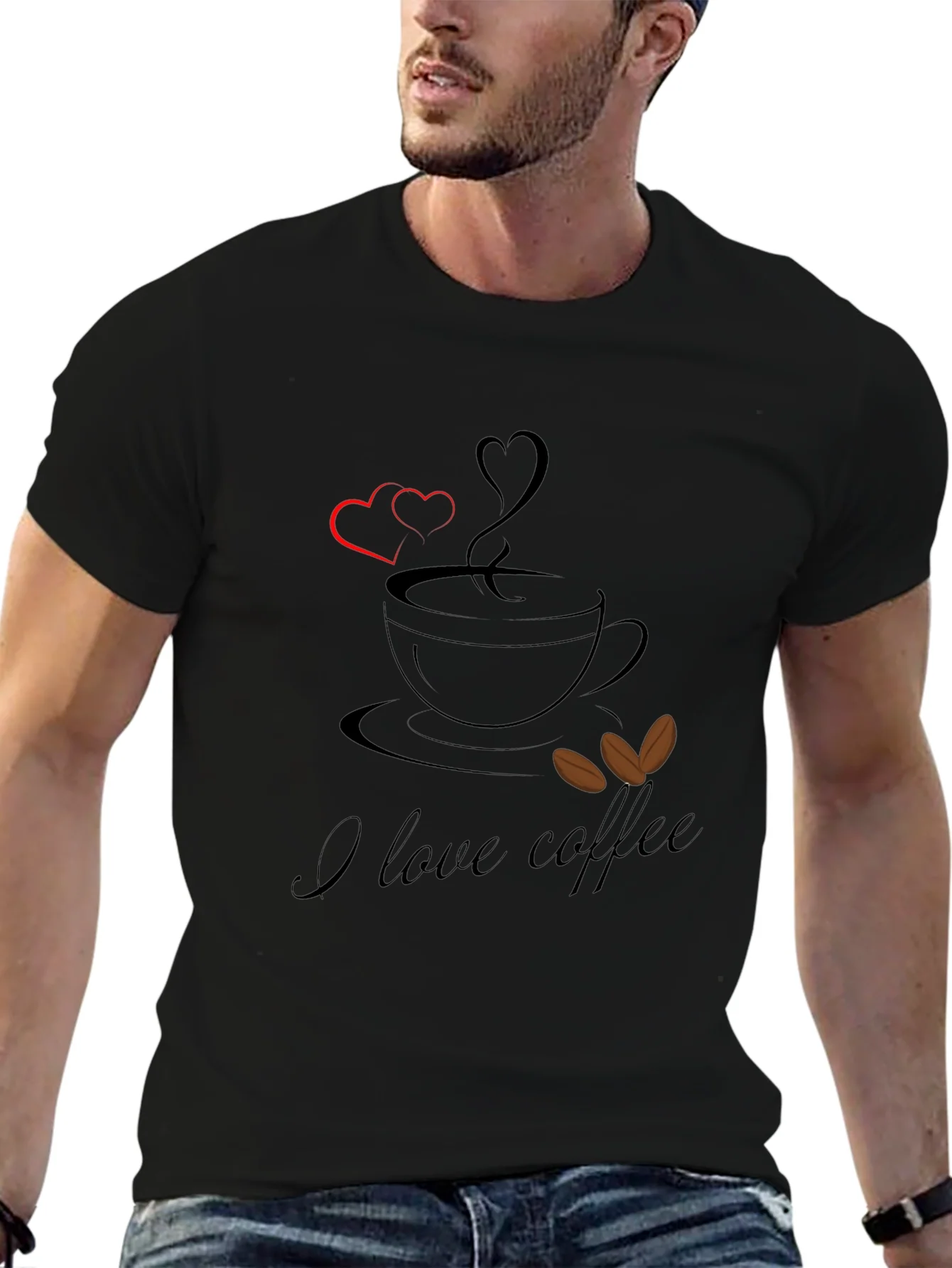 I Love Coffee Graphic Tee - Stylish & Comfortable!