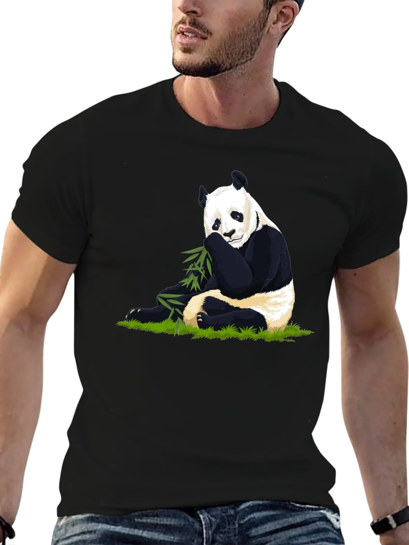 Panda Bamboo Graphic Tee - Soft Cotton Blend Comfort