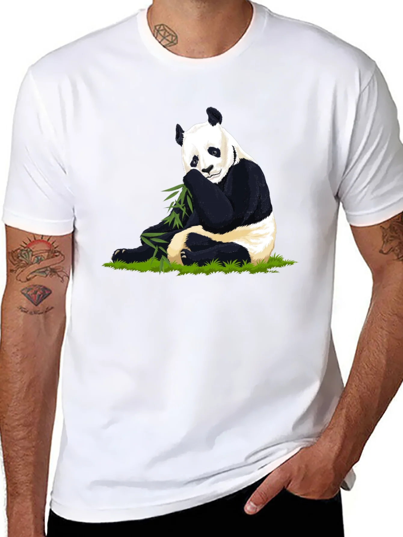 Panda Bamboo Graphic Tee - Soft Cotton Blend Comfort