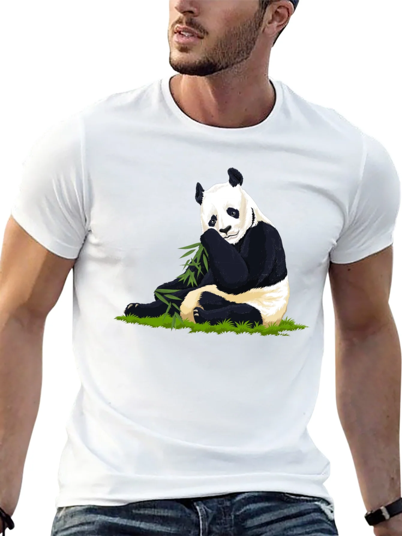 Panda Bamboo Graphic Tee - Soft Cotton Blend Comfort