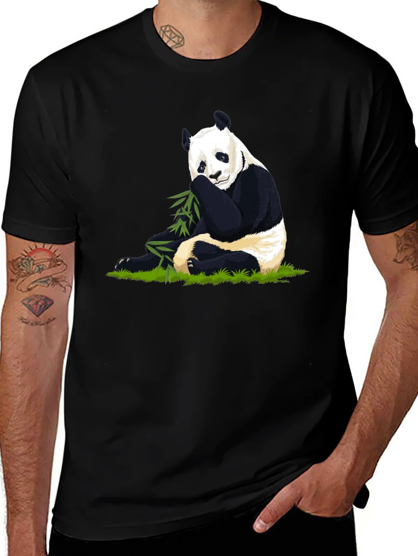 Panda Bamboo Graphic Tee - Soft Cotton Blend Comfort