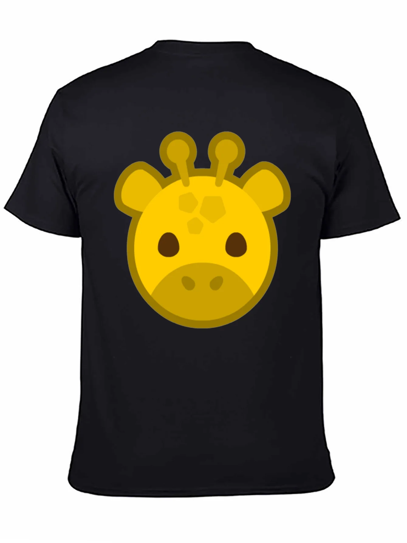 Giraffe Face Black T-Shirt