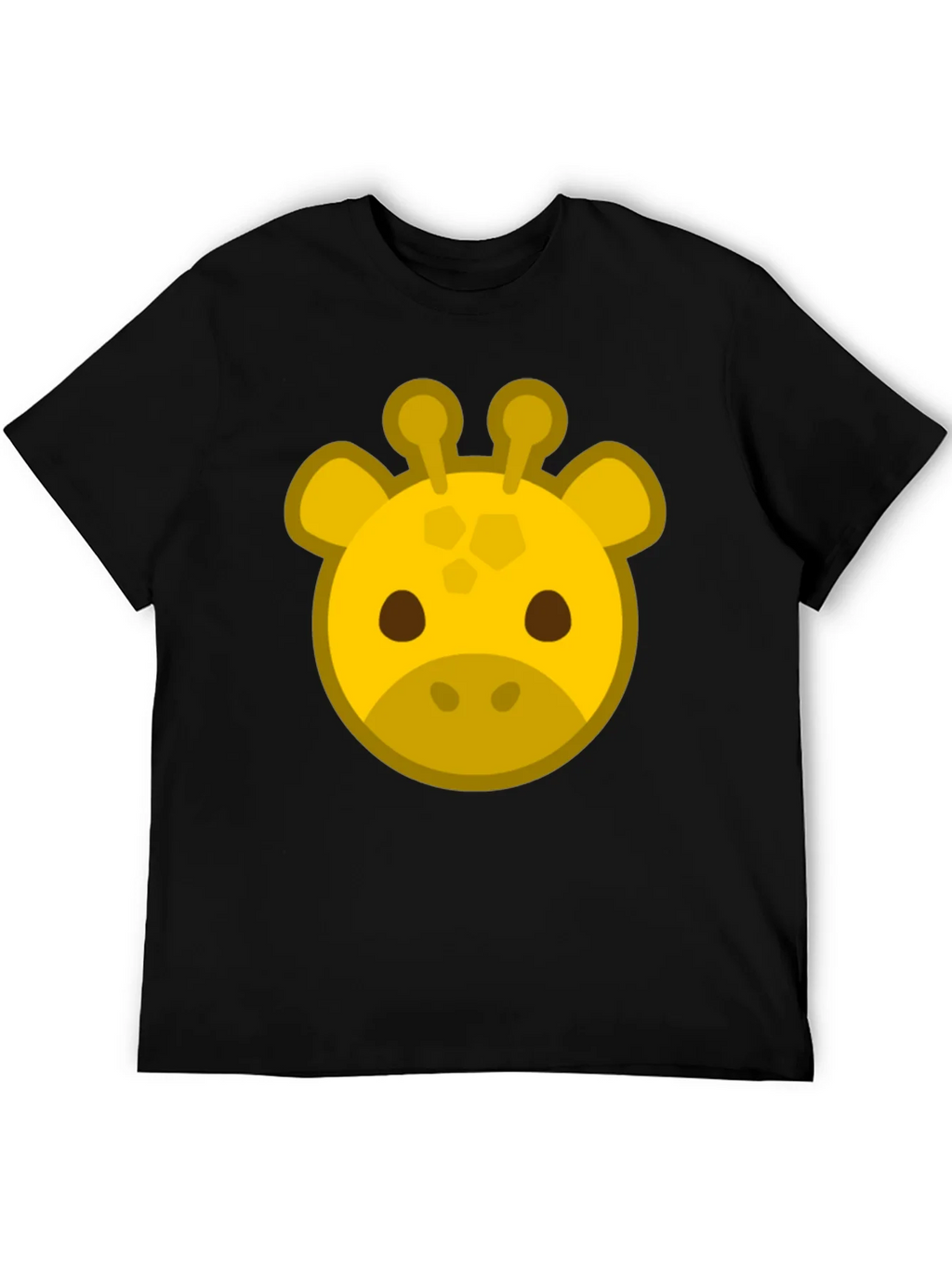 Giraffe Face Black T-Shirt