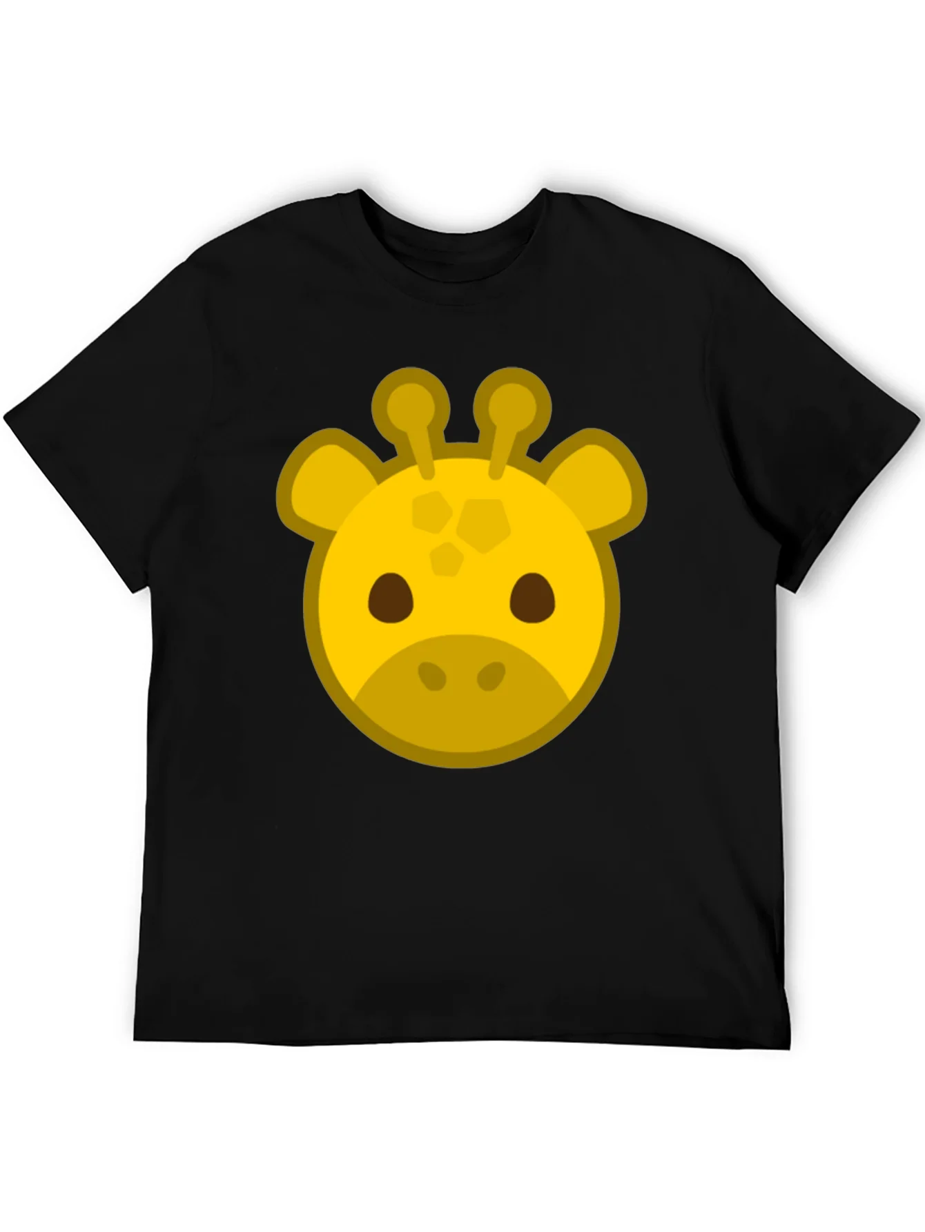 Giraffe Face Black T-Shirt
