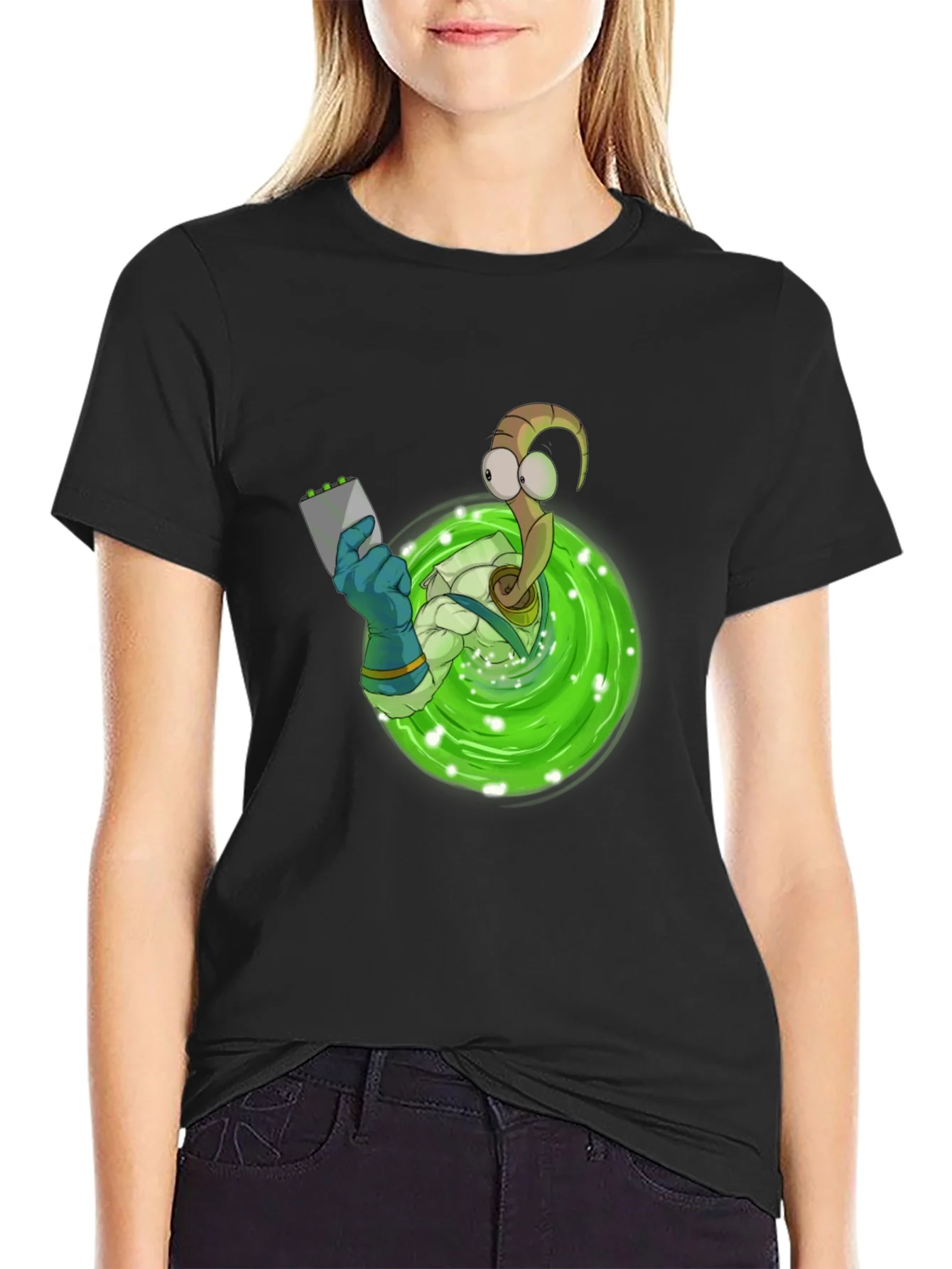Earthworm Jim Portal T-Shirt - Black Graphic Tee