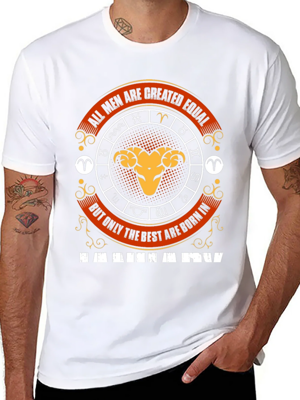 Aries Zodiac T-Shirt - All Men Are Created Equal