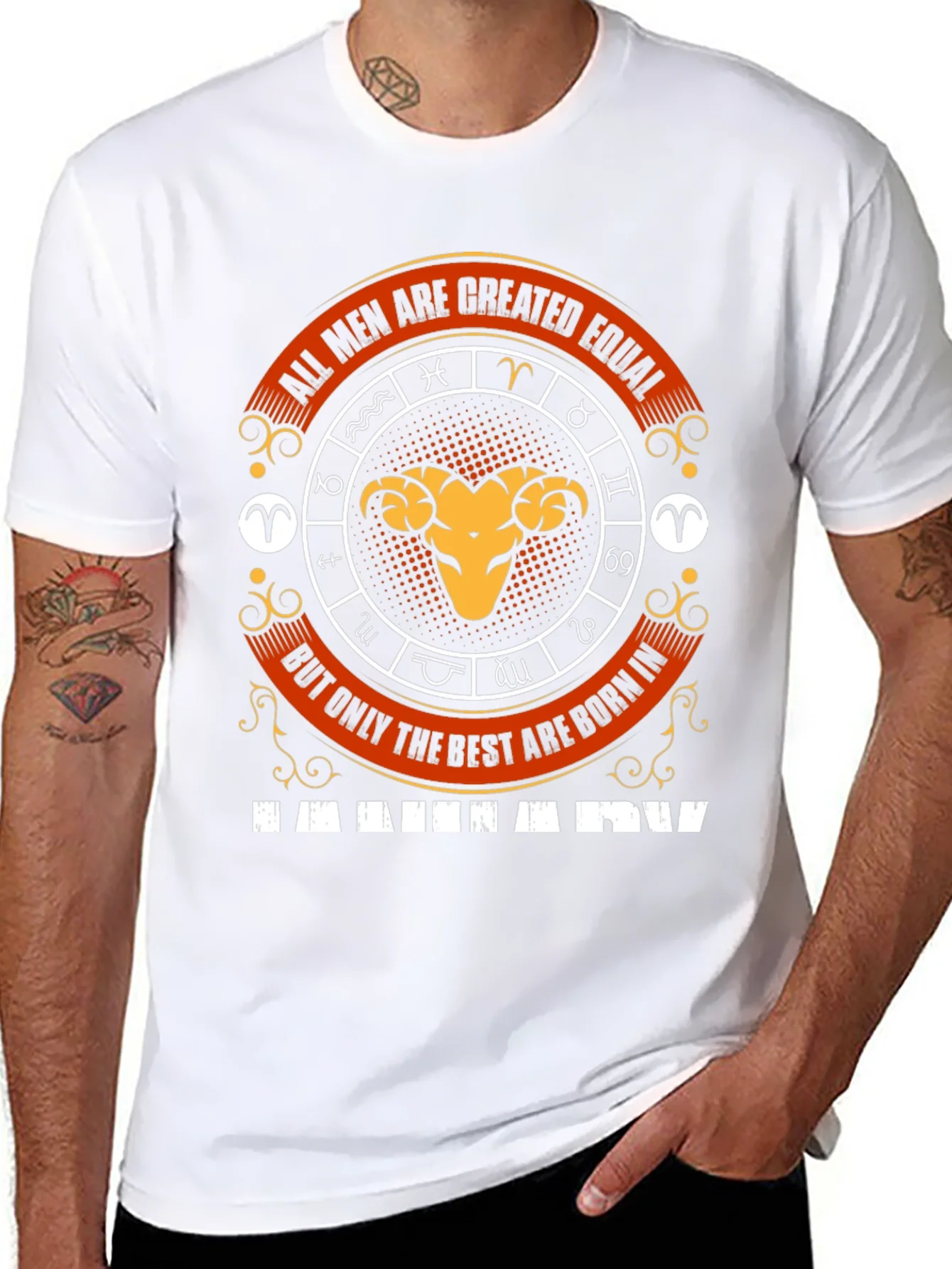 Aries Zodiac T-Shirt - All Men Are Created Equal