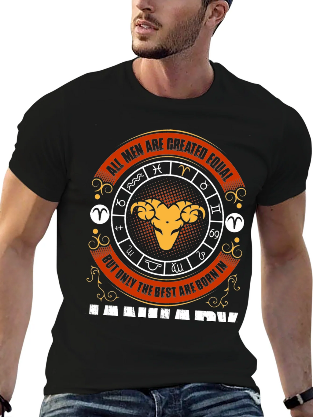 Aries Zodiac T-Shirt - All Men Are Created Equal
