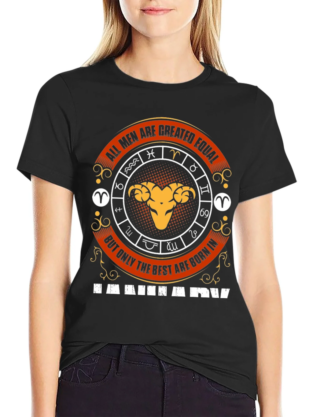 Aries Zodiac T-Shirt - All Men Are Created Equal